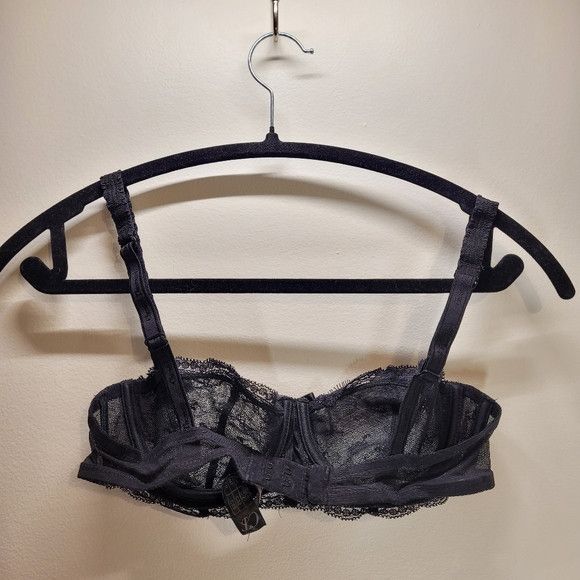 Chantal Thomass Chantal Thomass navy blue metallic lace underwired bra -32C Size ONE SIZE - 2 Thumbnail