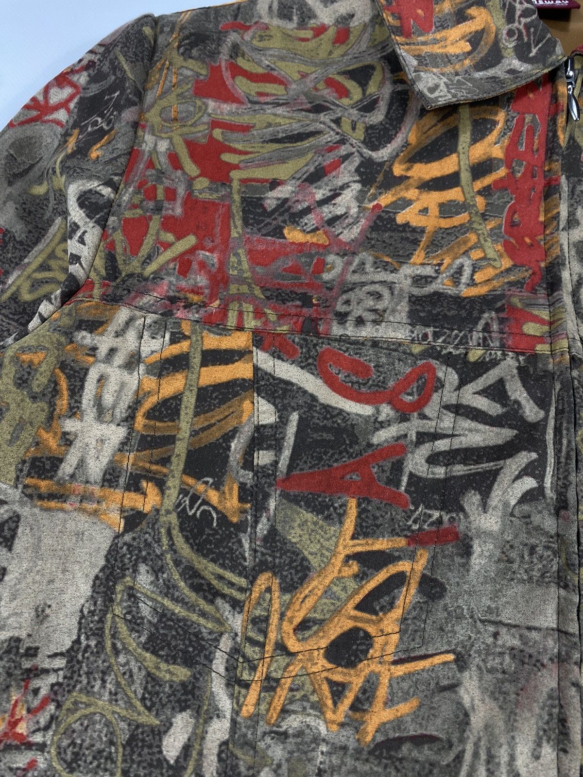 Vintage 🔥LASTDROP🔥 Vintage Y2K Crazy Graffiti Light Jacket Zip Shirt Size M / US 6-8 / IT 42-44 - 5 Thumbnail