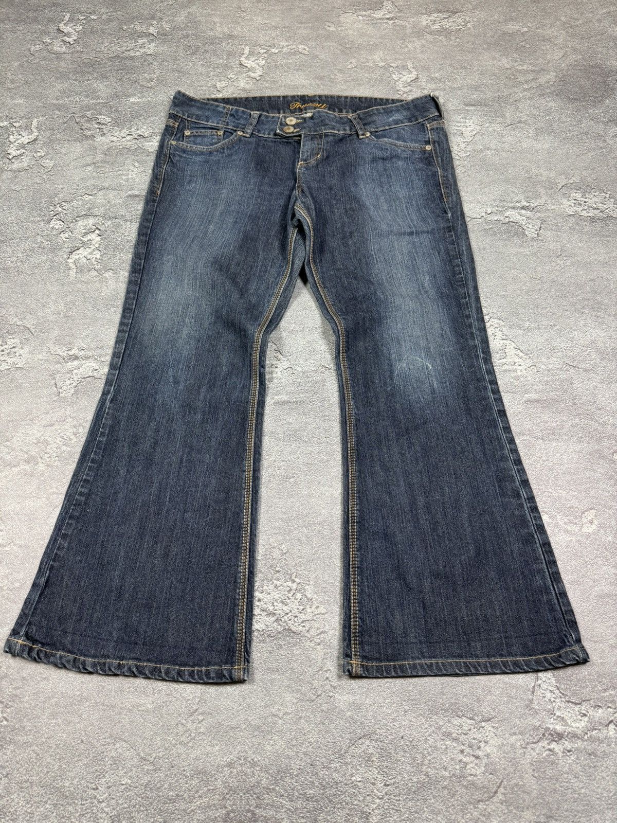 If Six Was Nine Y2K 2000s True2U Retro Flared Bootcut Washed Jeans Size 34 Size US 34 / EU 50 - 5 Thumbnail