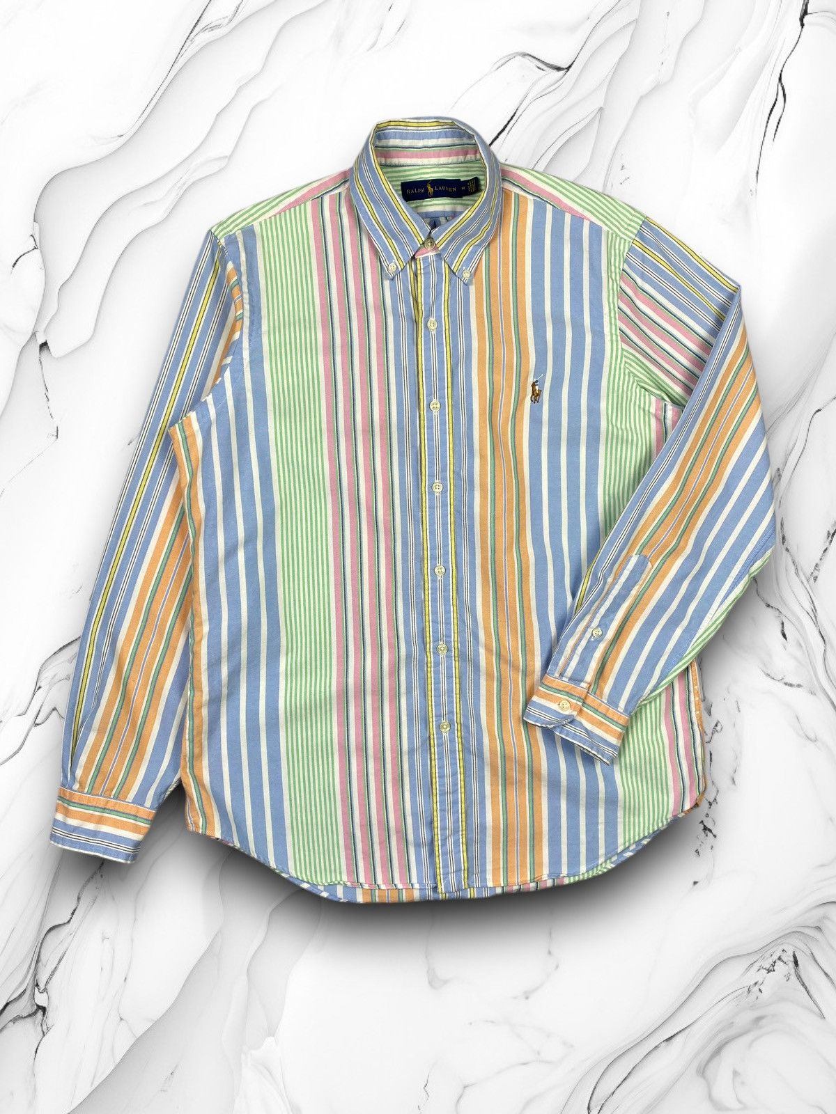Polo Ralph Lauren Polo Ralph Lauren Striped Long Sleeve Button Up Shirt Size US M / EU 48-50 / 2 - 1 Thumbnail