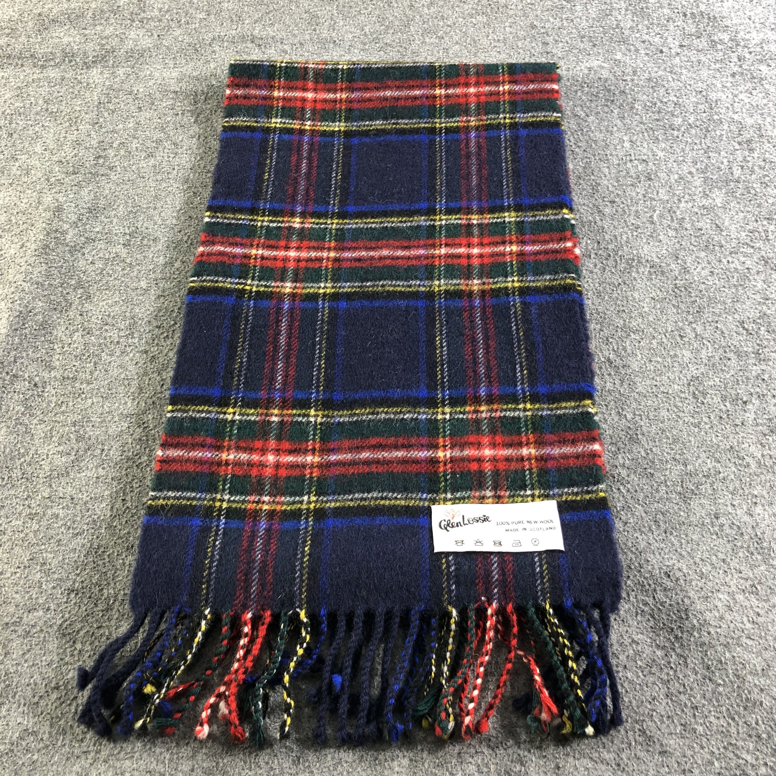 Vintage Glen Lossie Tartan Wool Scarf Muffler V1911 Size ONE SIZE - 3 Thumbnail
