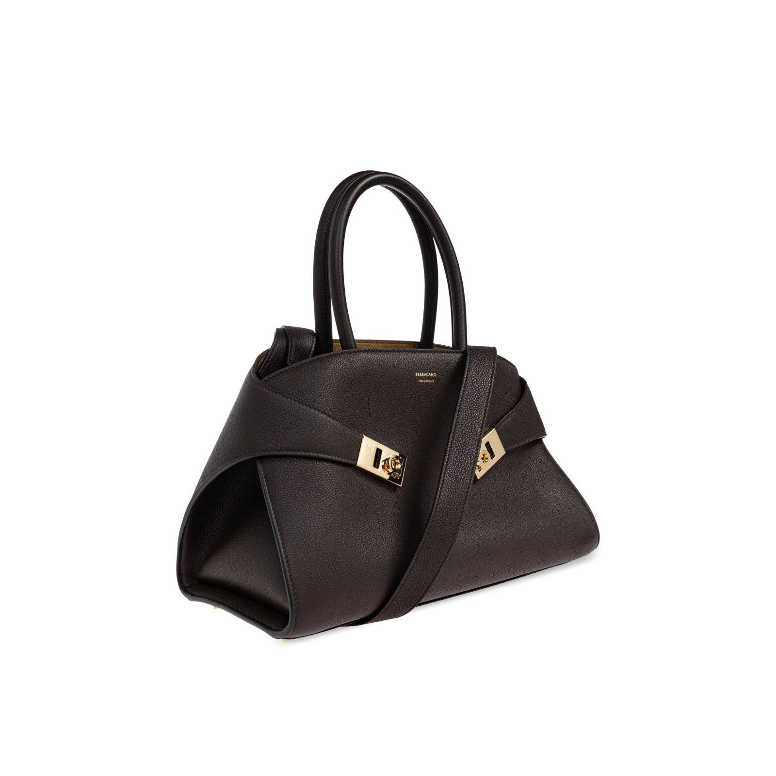 Salvatore Ferragamo FERRAGAMO Hug Testa Di Moro Top Handle Bag New & Authentic Size ONE SIZE - 3 Thumbnail