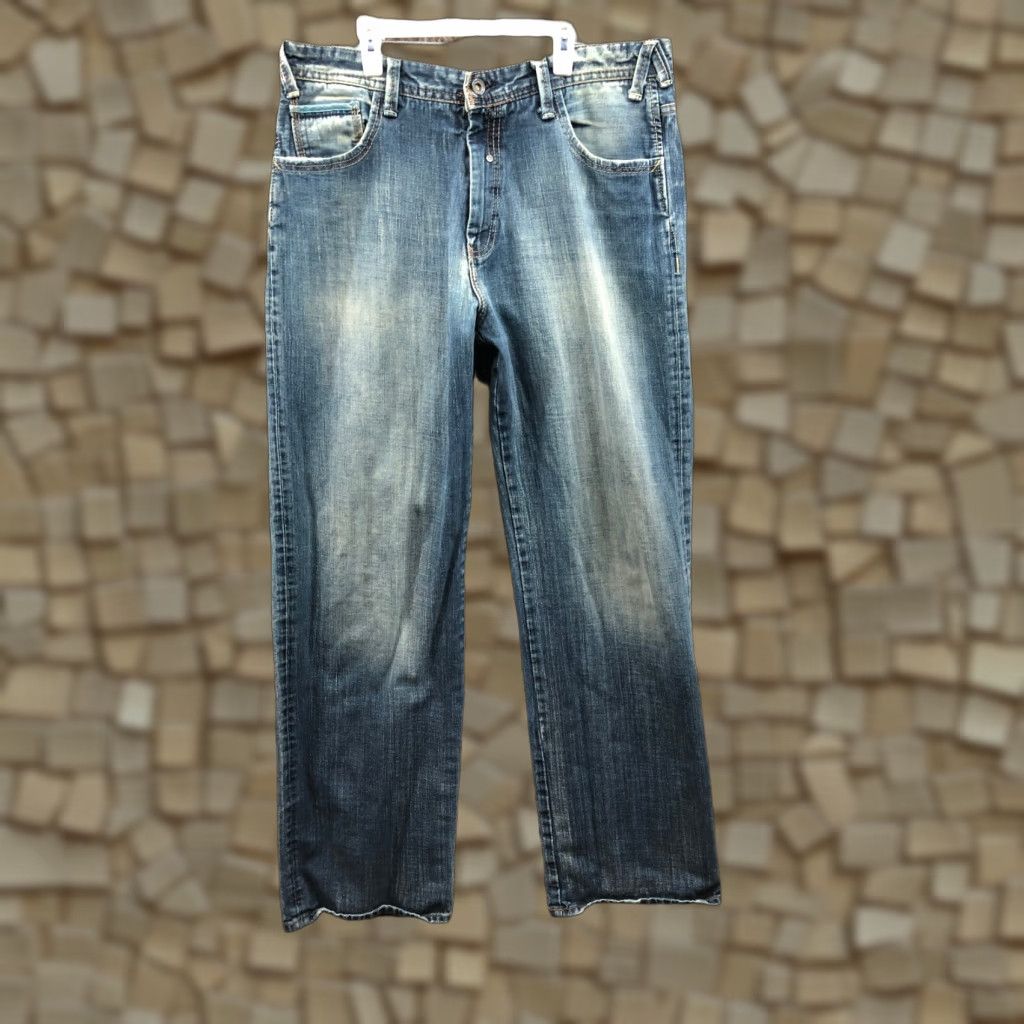 Vintage Mavi Jeans Size 34x34 Mens Mid Rise Straight Leg Dark Wash Blue Denim Jeans Size US 34 / EU 50 - 1 Thumbnail
