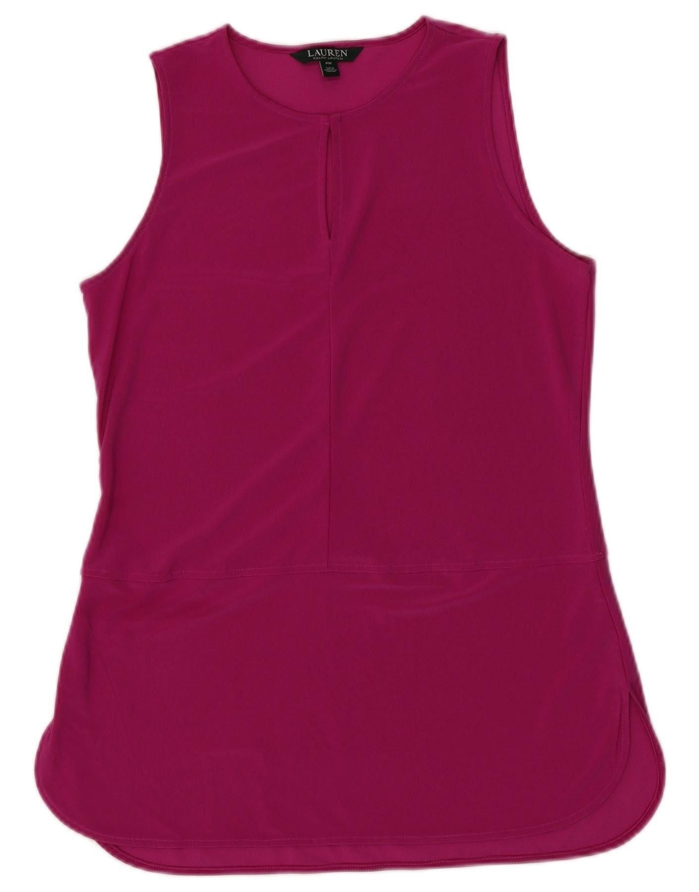 Ralph Lauren Womens Sleeveless Blouse Top UK 12 Medium Pink Polyester Size XS / US 0-2 / IT 36-38 - 1 Thumbnail
