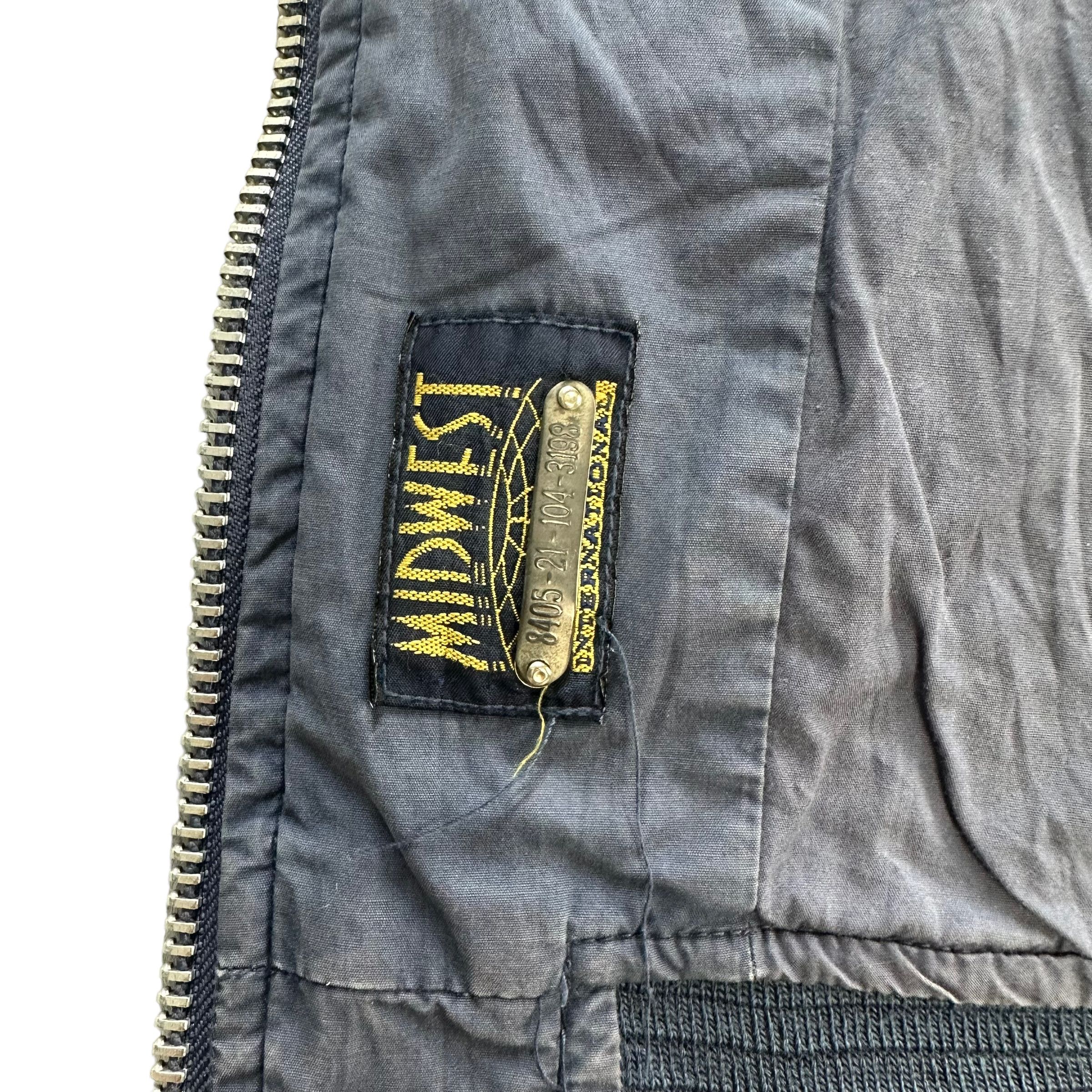 Vintage TRASHED🔥 MIDWEST NAVY FORCE UNITS BOMBER JACKET #7753-168 Size US XL / EU 56 / 4 - 15 Thumbnail