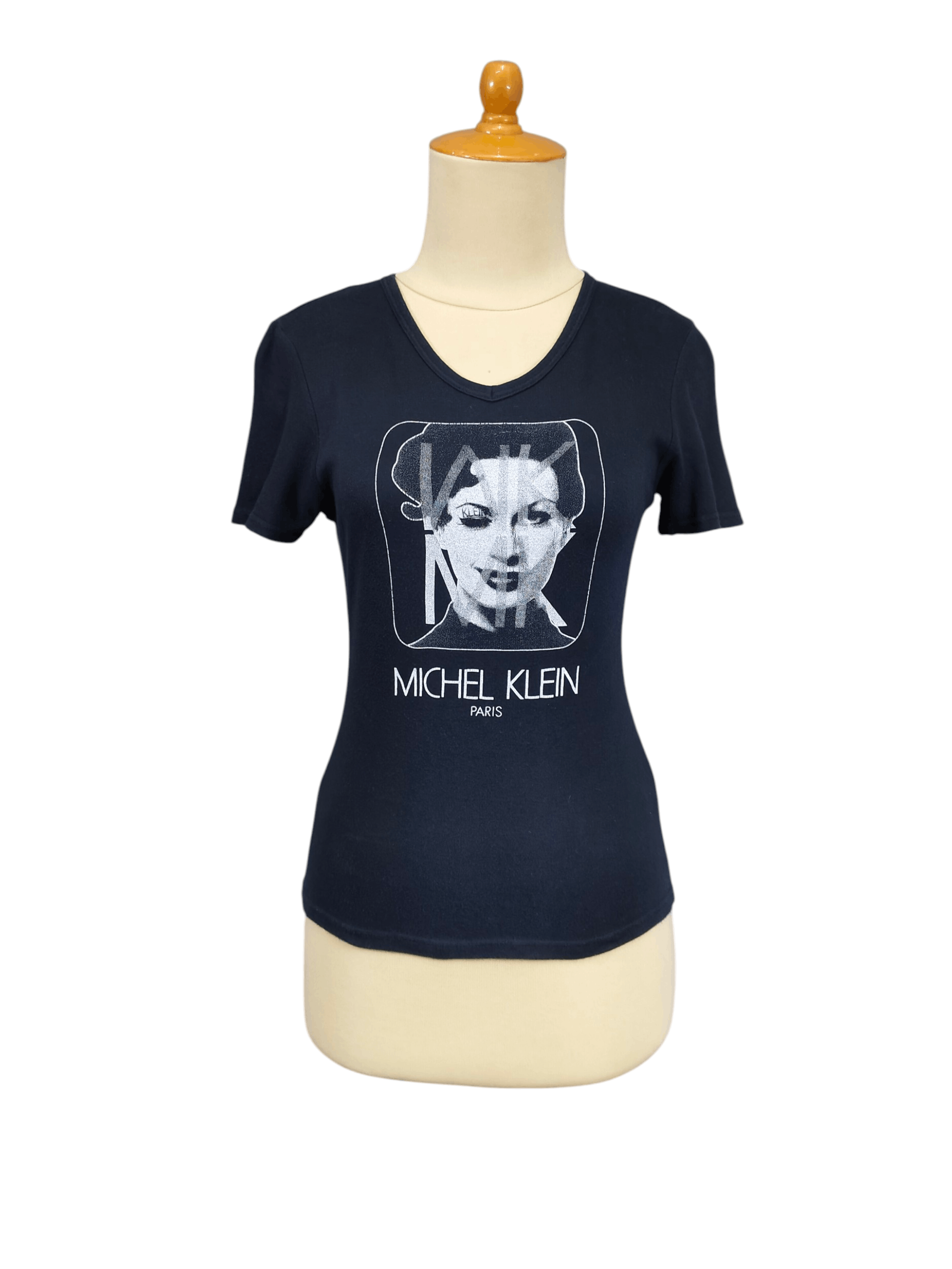 Michel Klein 00s Michel Klein-Y2K Aesthetic Graphic Face Minimalist Tee Size S / US 4 / IT 40 - 1 Thumbnail