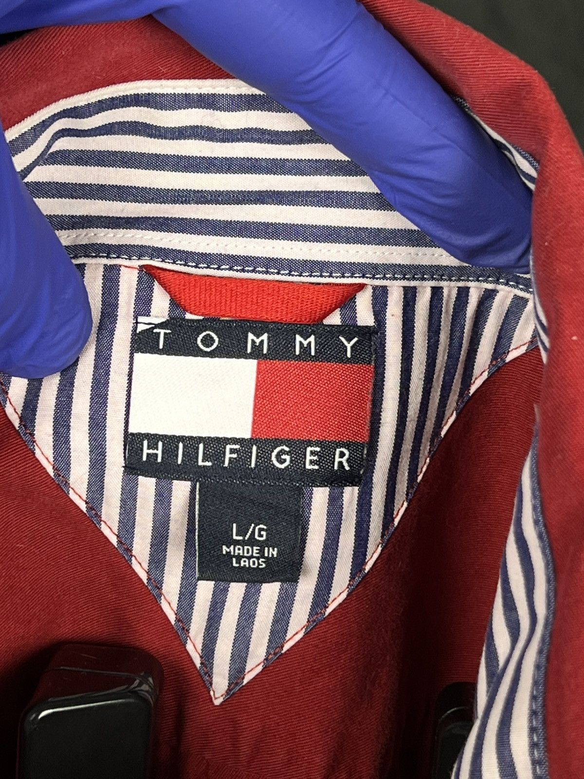Tommy Hilfiger Tommy Hilfiger vintage red heavy shirt Size US L / EU 52-54 / 3 - 5 Thumbnail