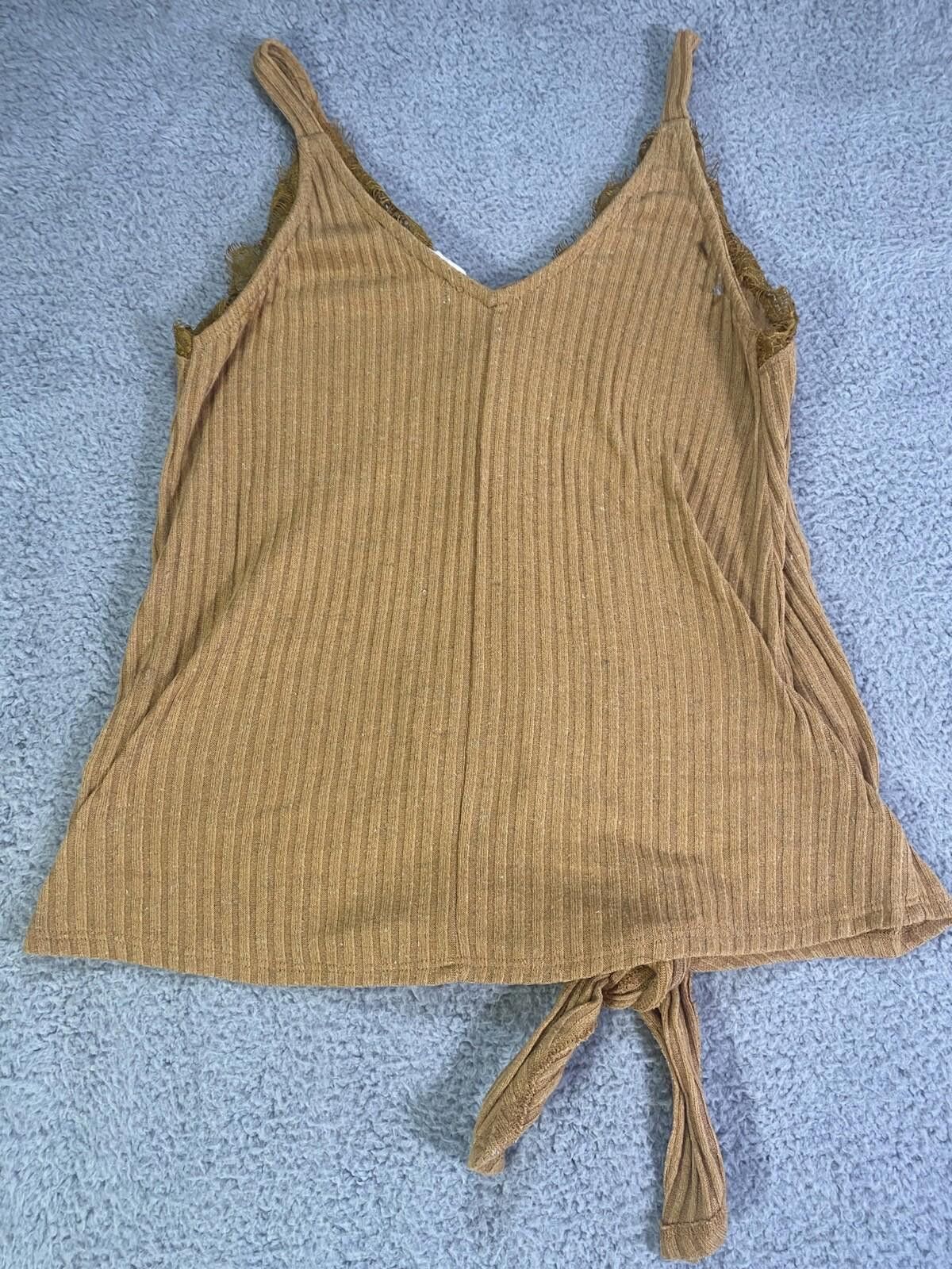 Other Escape By Blu Pepper Women’s Tank Small Beige Tan Tie Boho Size S / US 4 / IT 40 - 2 Thumbnail