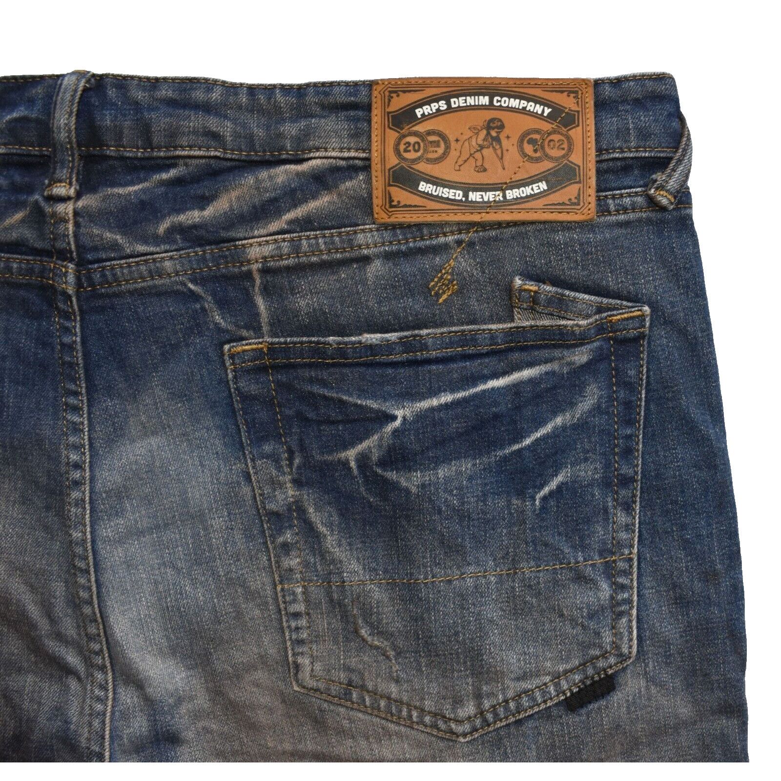 Prps PRPS Bruised Never Broken Windsor Tapered Skinny Jeans Sz 40 Size US 40 / EU 56 - 5 Thumbnail