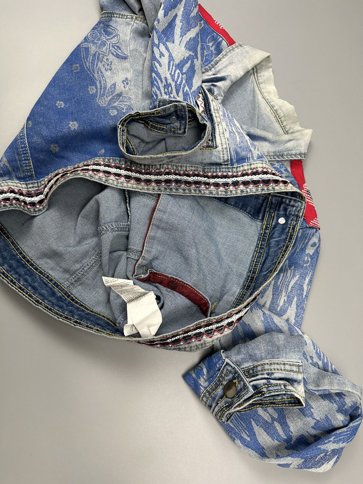 Desigual × Japanese Brand Desigual Native Shashiko Denim Jacket Size US M / EU 48-50 / 2 - 10 Thumbnail