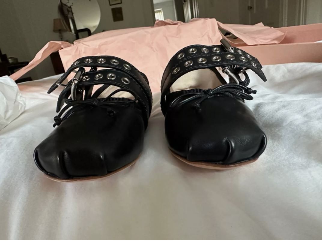 Miu Miu Miu Miu Ballet Flats with Buckle Straps size 35.5 NIB Size US 5.5 / IT 35.5 - 6 Thumbnail