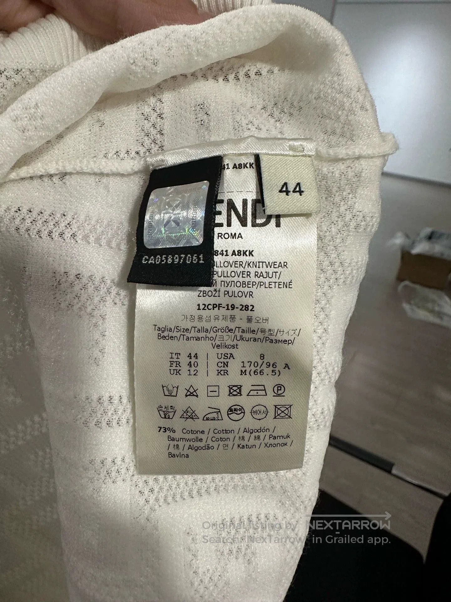 Fendi fendi ff patterned knit long sleeve top. Size US L / EU 52-54 / 3 - 5 Thumbnail