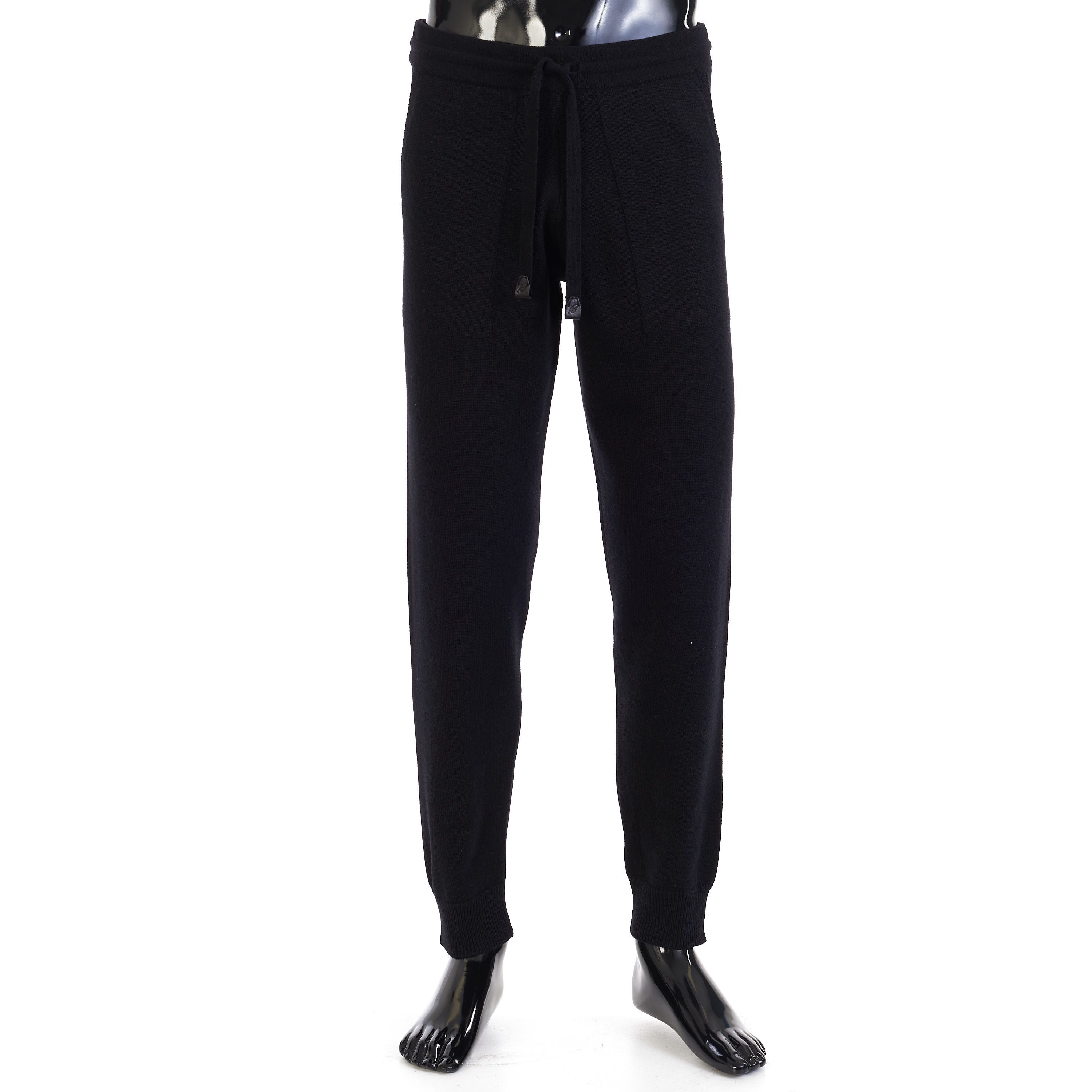 Brioni Black Jogger Pants - Cashmere, Relax Fit, Lounge Size US 38 / EU 54 - 1 Thumbnail