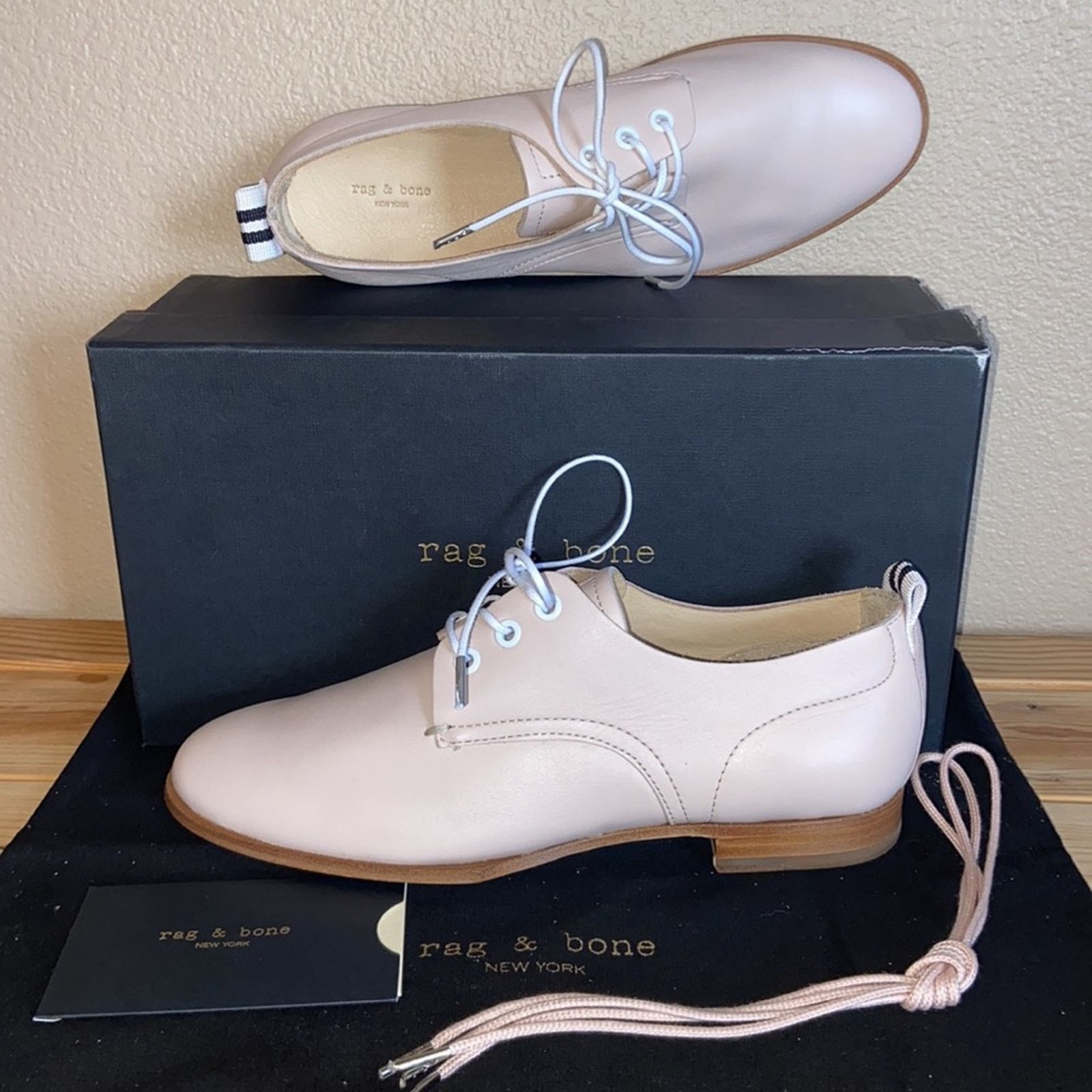 Rag & Bone NEW! rag & bone AUDREY 39.5 9.5 Pink Leather Loafer Oxford Size US 9.5 / IT 39.5 - 4 Thumbnail