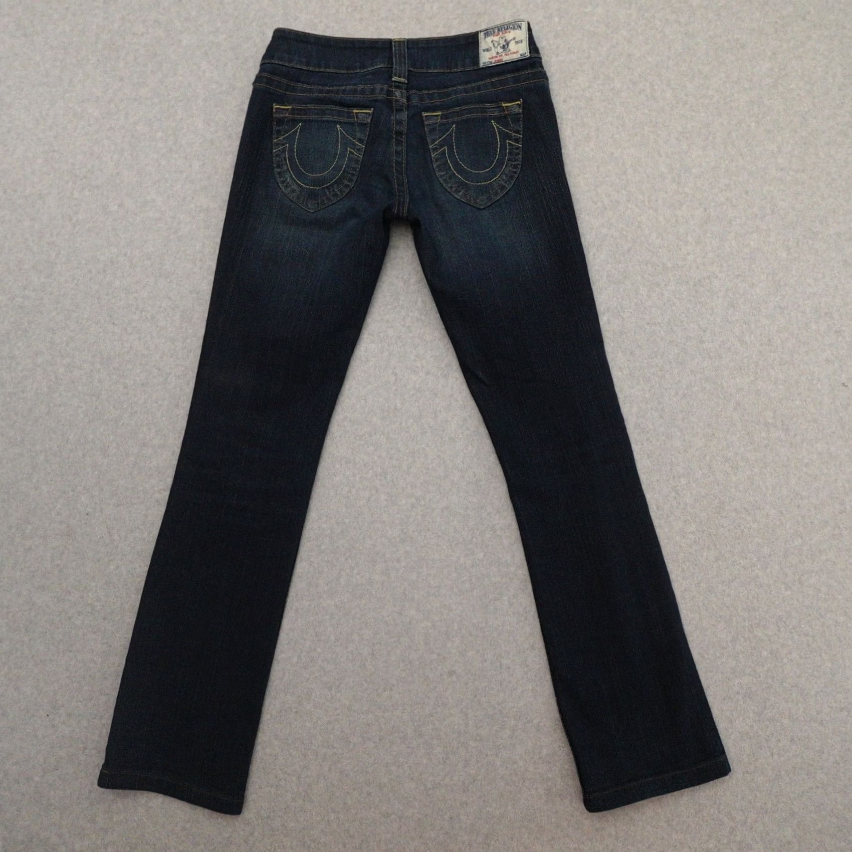 True Religion VINTAGE True Religion Jeans Women’s 27 (27X31) Johnny Super T Flap Low Rise Blue Skinny Embroidered Jeans Womens Size 27" / US 4 / IT 40 - 2 Thumbnail