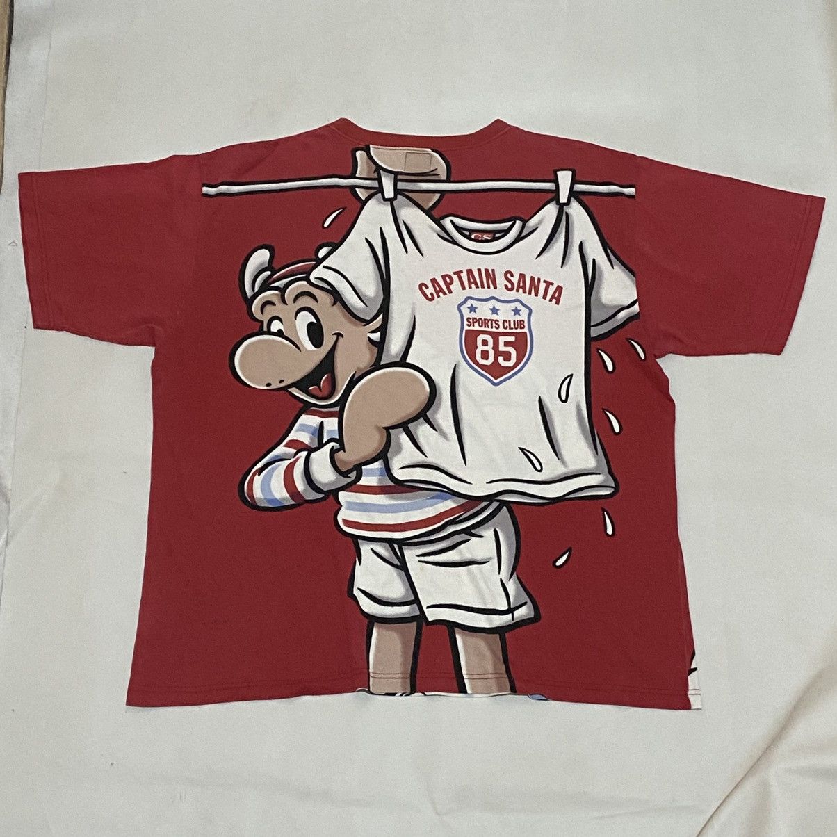 Vintage Captain santa tshirt sports club Size US L / EU 52-54 / 3 - 2 Thumbnail