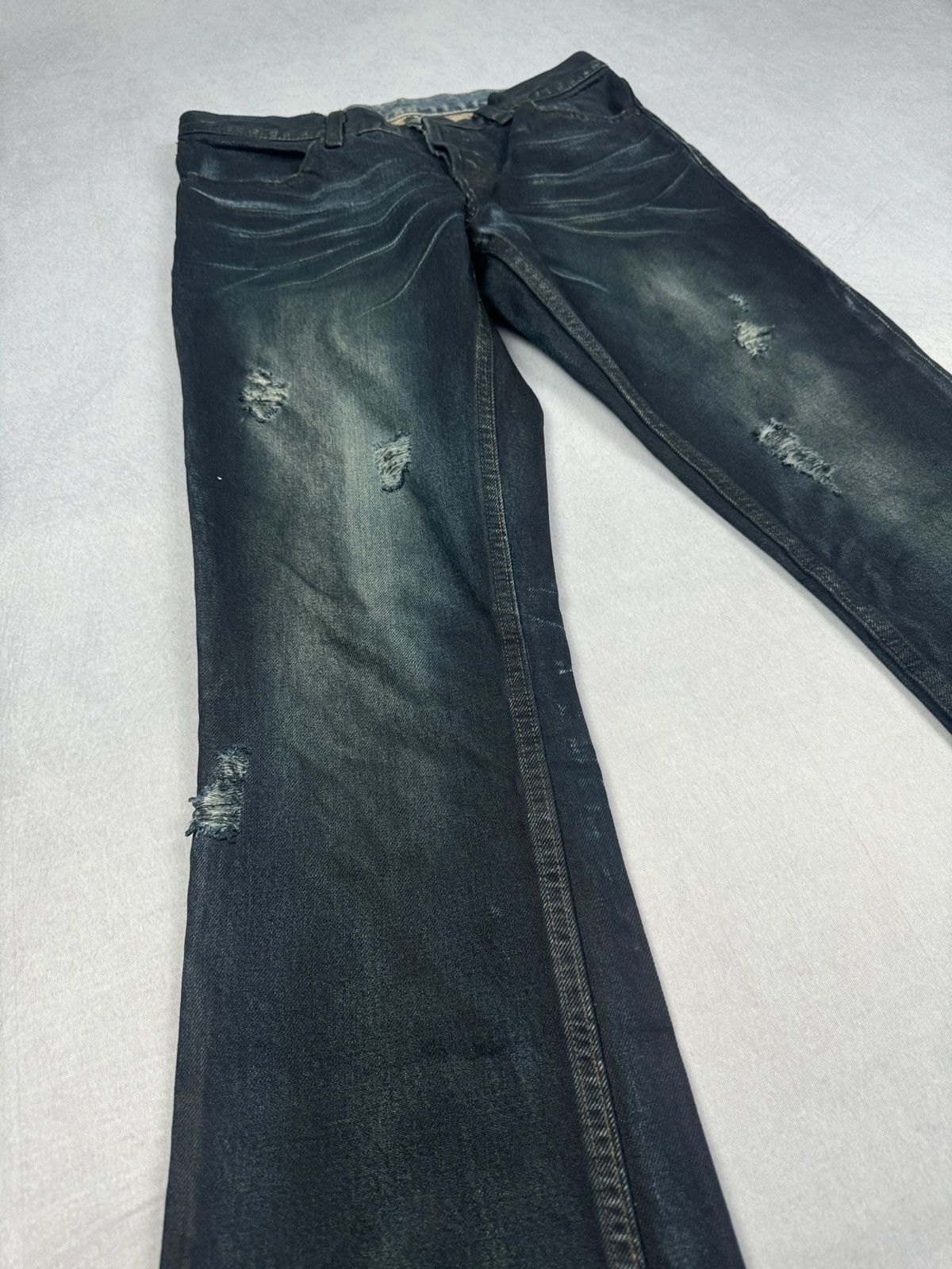 Shellac Rare Painted Waxed Distressed Boot-Cut Jeans Size US 30 / EU 46 - 5 Thumbnail