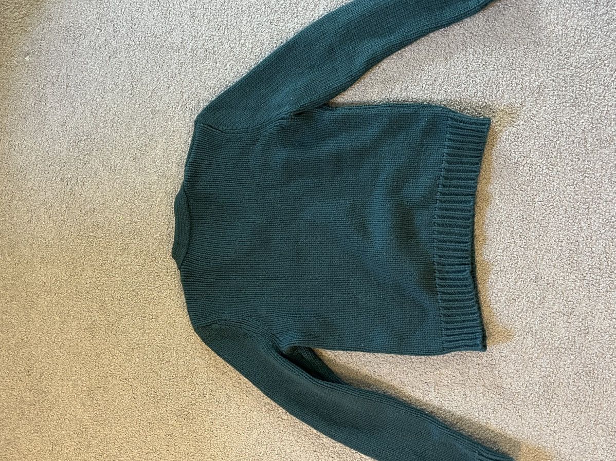 Dries Van Noten Forest Green thick v neck Size US M / EU 48-50 / 2 - 4 Thumbnail