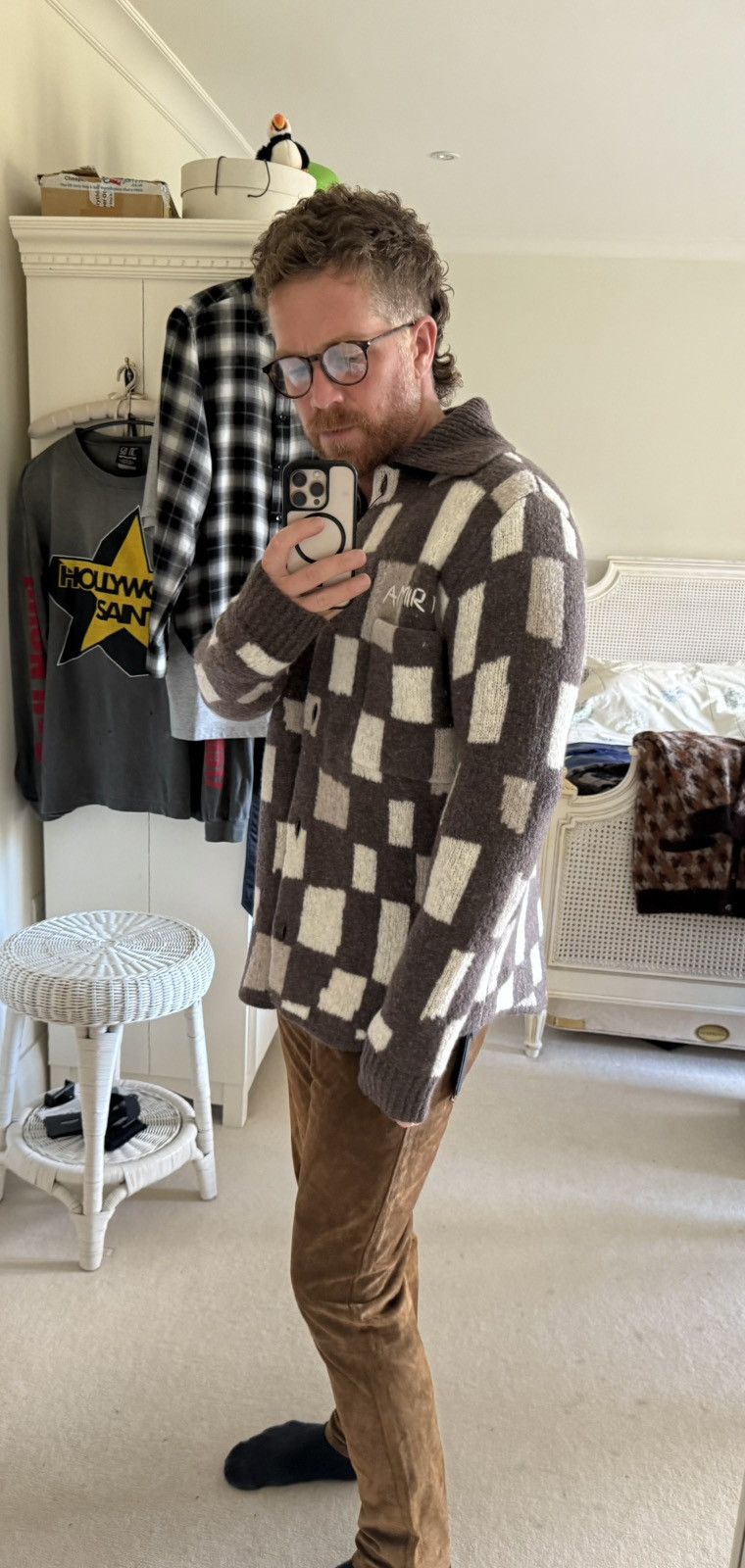 Amiri $1.3k Amiri damier cardigan sweater logo rare grail S Size US S / EU 44-46 / 1 - 7 Thumbnail