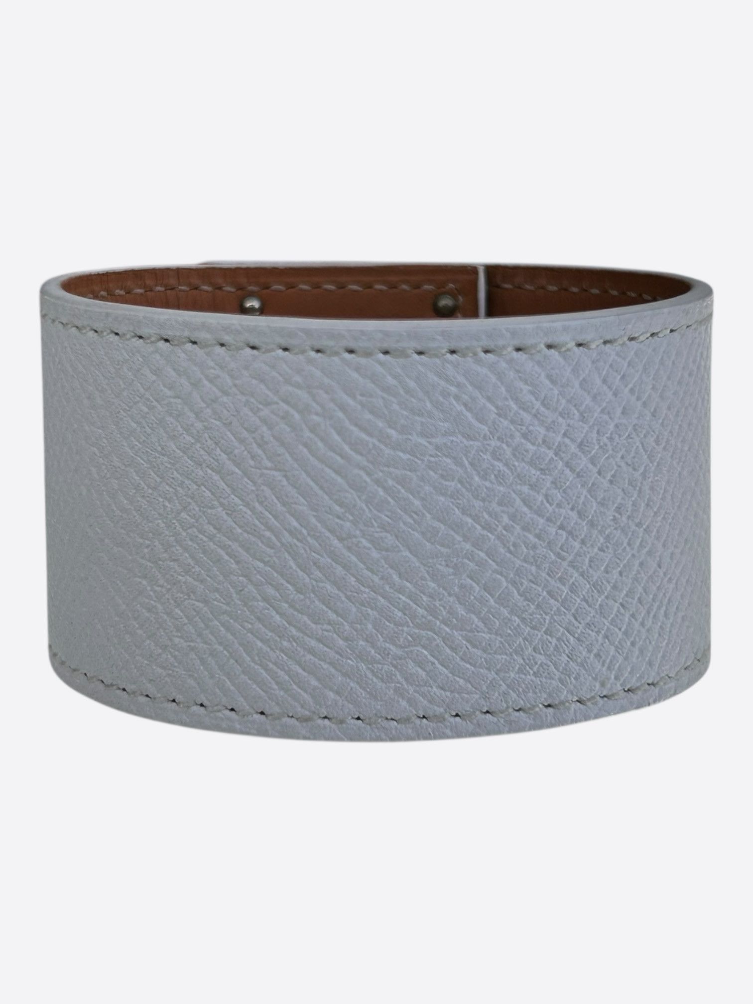 Hermes Hermes White Epsom & Palladium Hardware Kelly Bracelet Size ONE SIZE - 2 Thumbnail