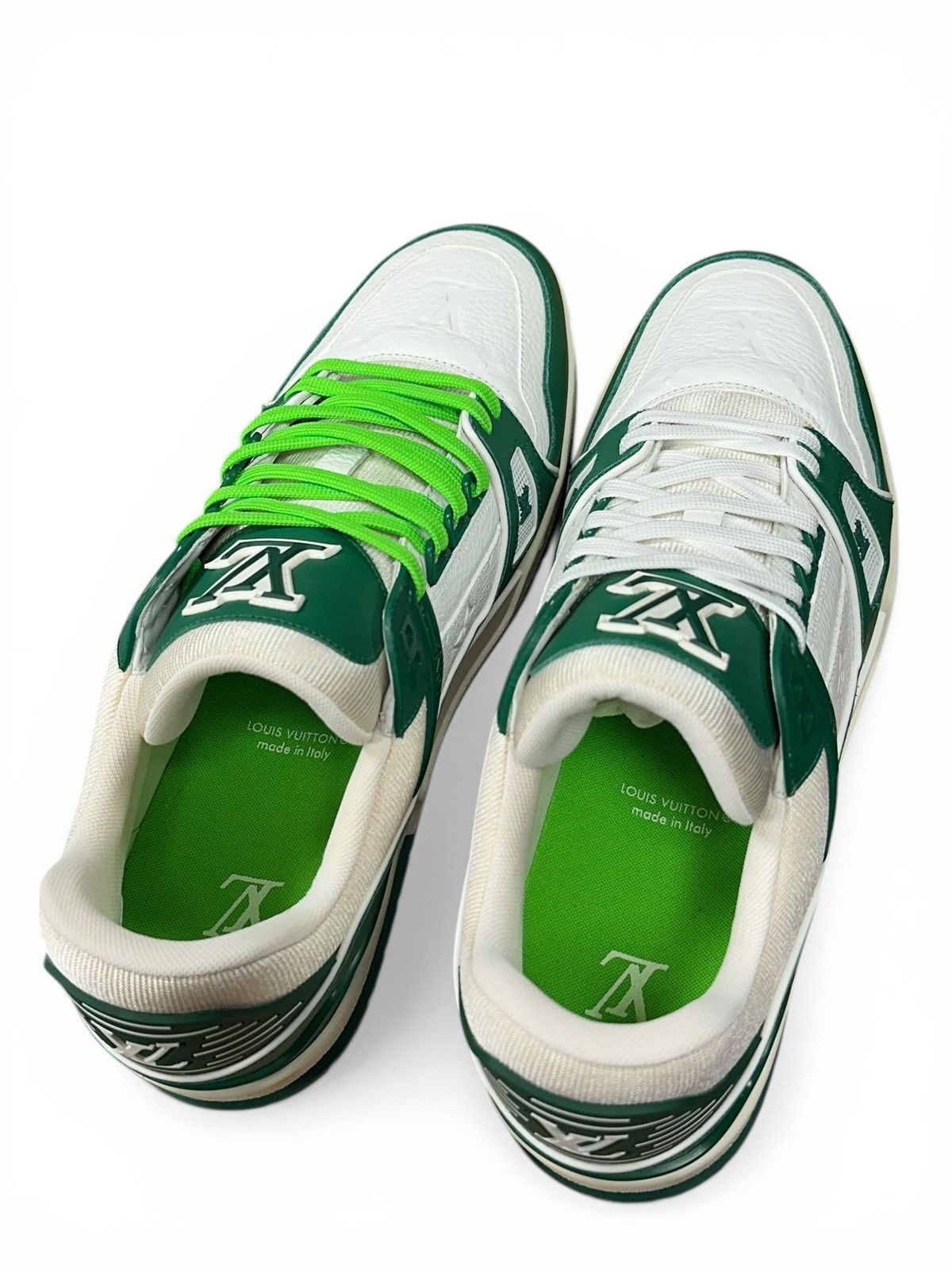 Louis Vuitton Green & White Trainer Low Size US 10.5 / EU 43-44 - 7 Thumbnail