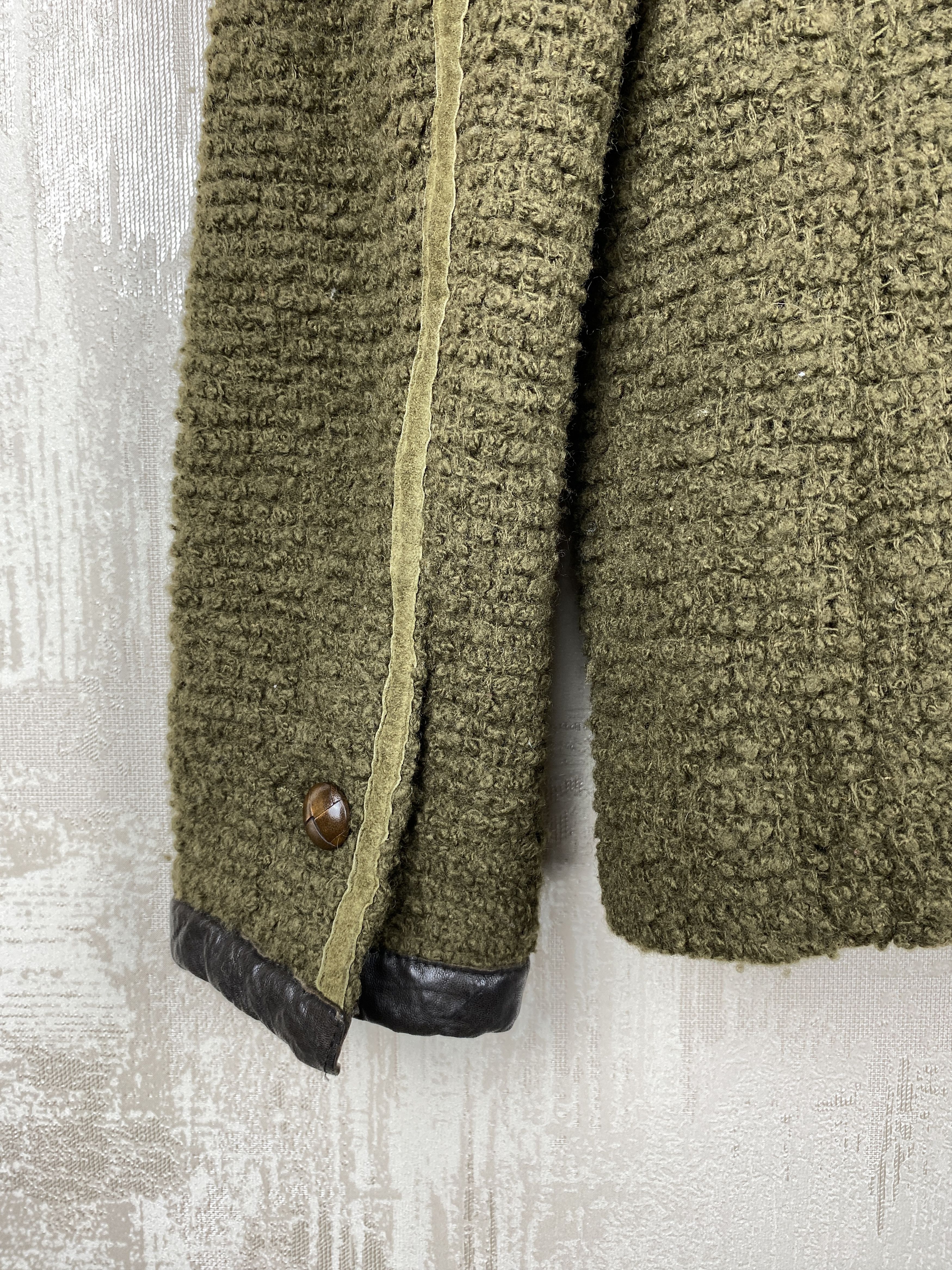 Isabel Marant Isabel Marant Olive Green Textured Wool Blend Knit Blazer Size S / US 4 / IT 40 - 7 Thumbnail