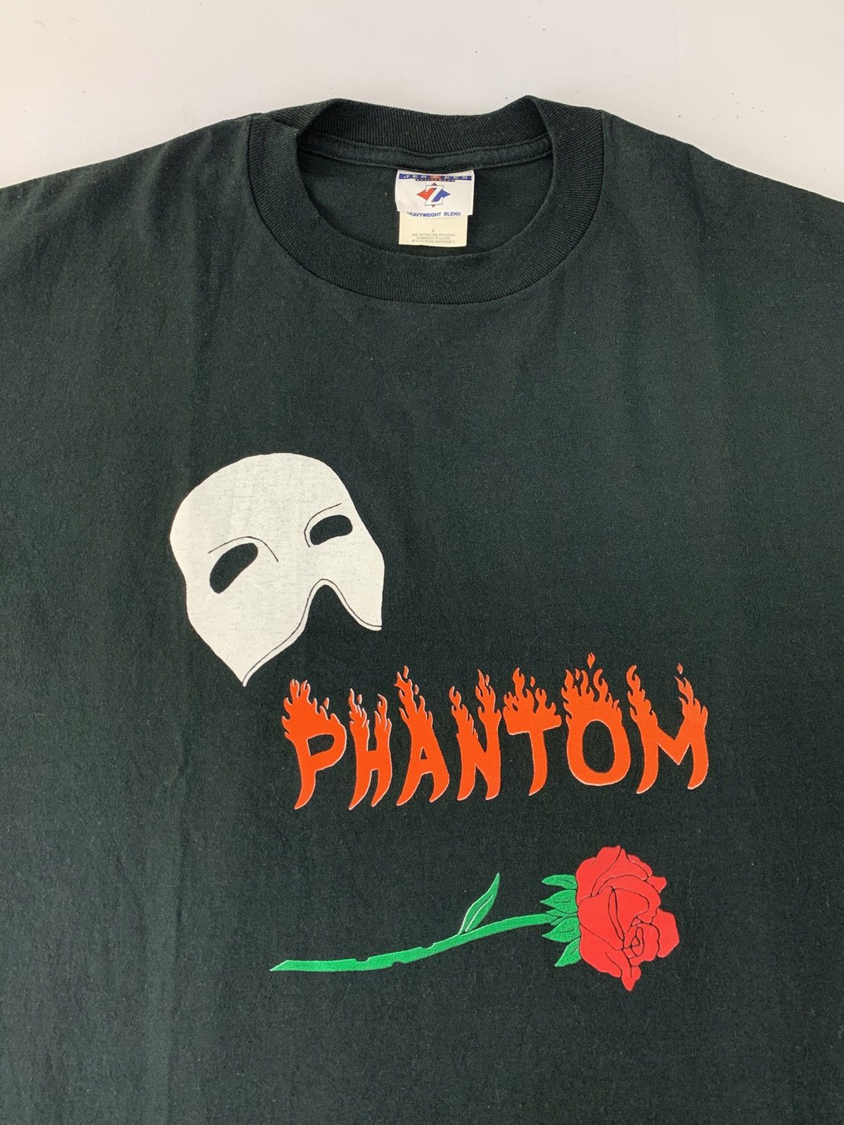 Vintage 90s Phantom Of Opera Rose Mask Musical Screen Tee Size US M / EU 48-50 / 2 - 3 Thumbnail