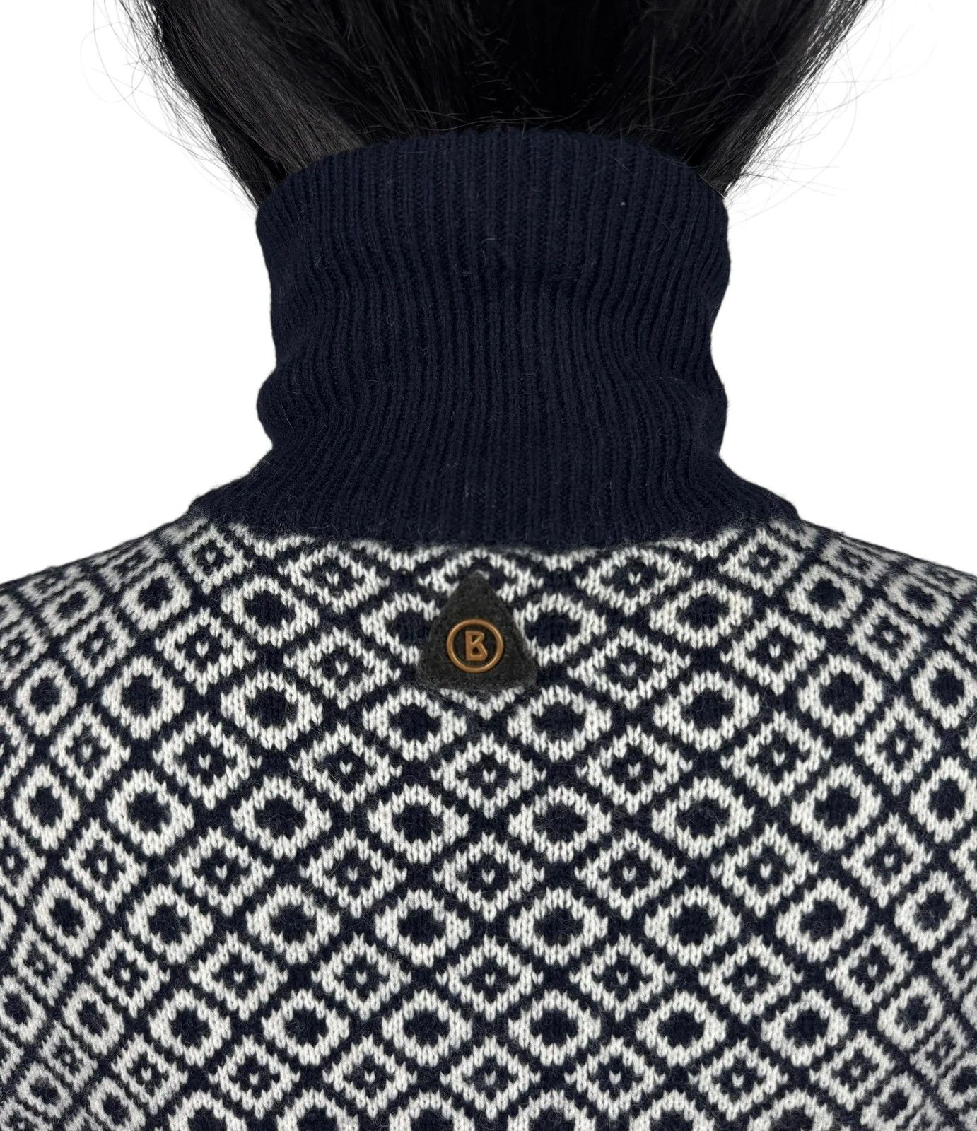 Bogner Bogner Fair Isle Zip Sweater Mock Neck Wool Polyamide size S Size S / US 4 / IT 40 - 9 Thumbnail