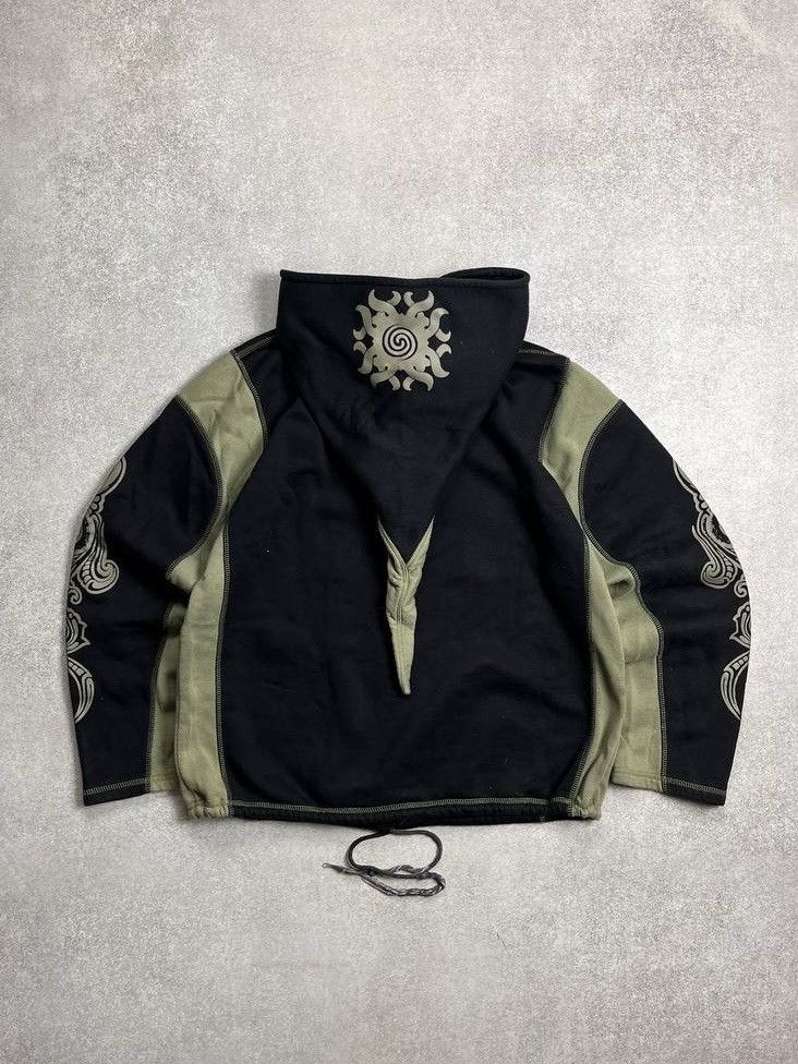 Vintage Vintage Tribal Archival Tattoo Boxy Zip Hoodie Y2K L Size US L / EU 52-54 / 3 - 10 Thumbnail