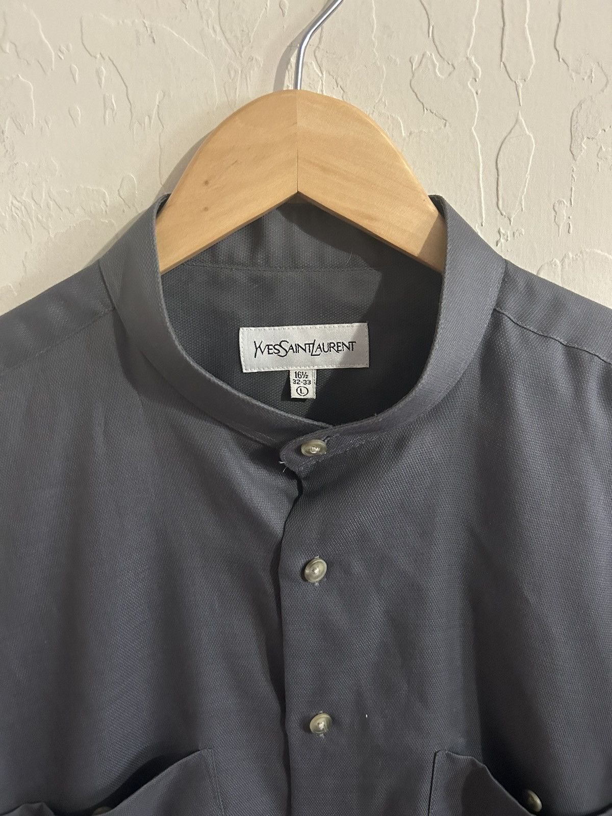 Vintage × Yves Saint Laurent Vintage Yves Saint Laurent Dress Shirt Size US L / EU 52-54 / 3 - 2 Thumbnail
