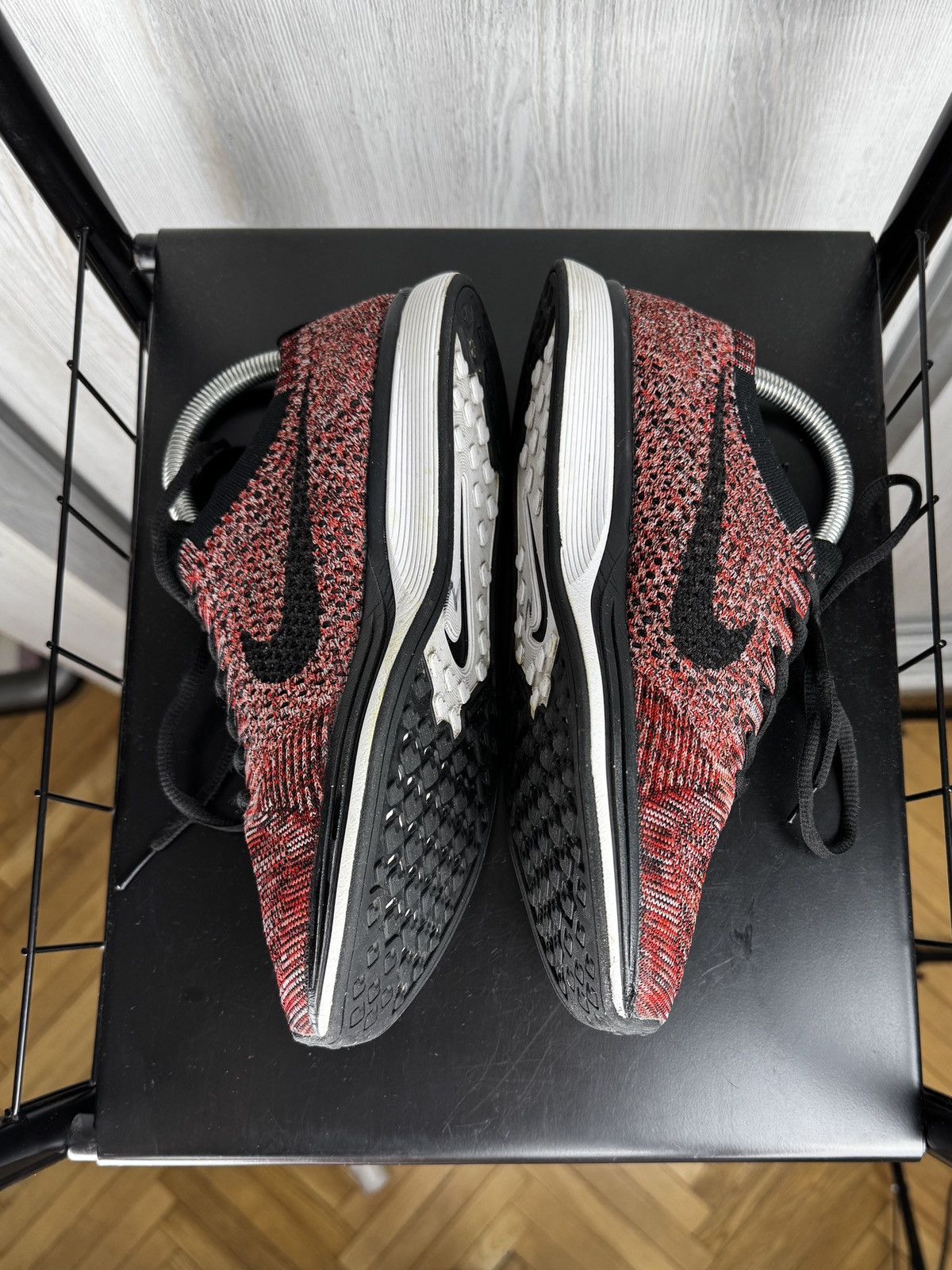 Nike Men’s Nike Flyknit Racer 'Fire Rooster' Red Black Shoes Size US 8 / EU 41 - 9 Thumbnail