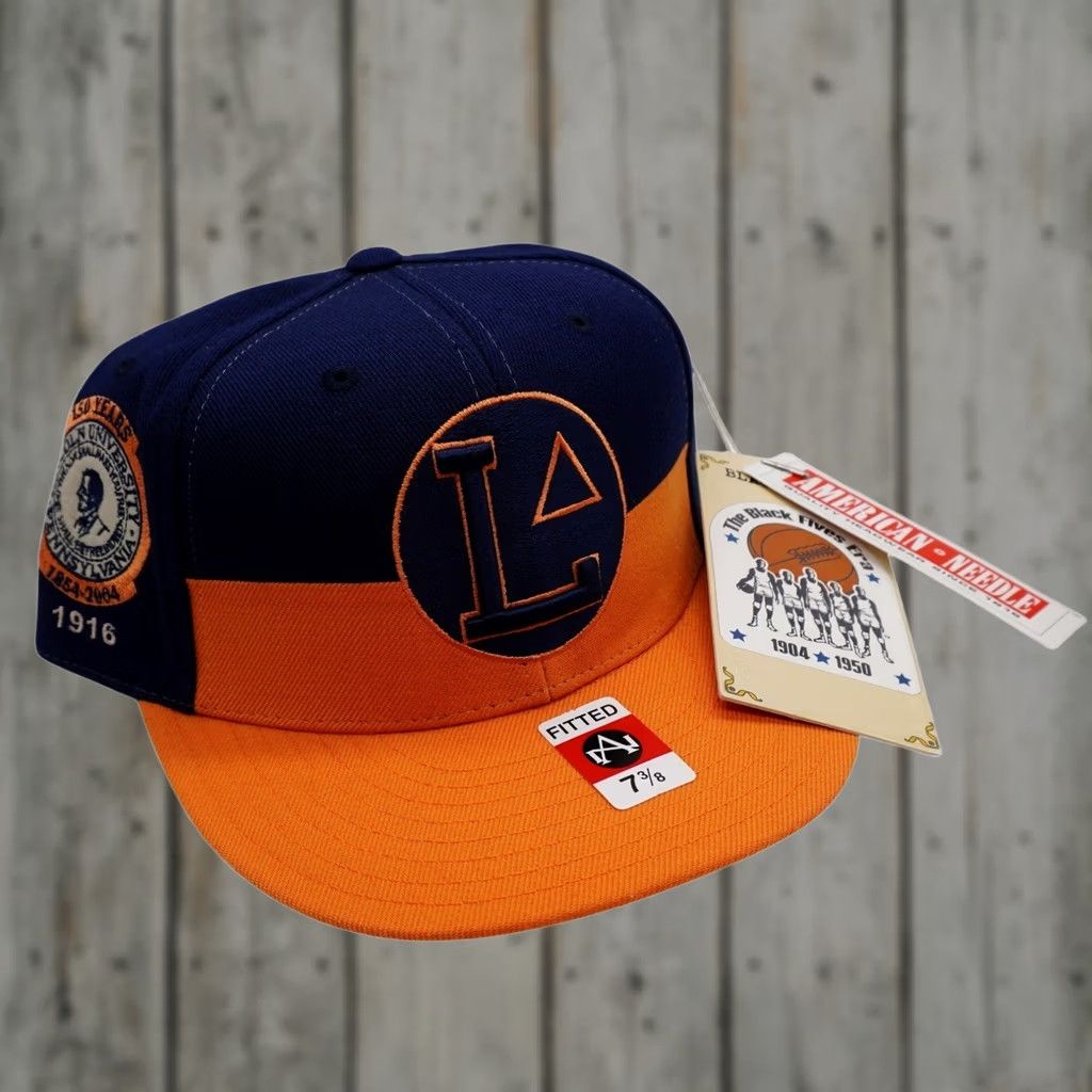 American Needle American Needle Lincoln University Hat Mens 7 3/8 Navy Orange Black Fives Fitted Size ONE SIZE - 1 Thumbnail
