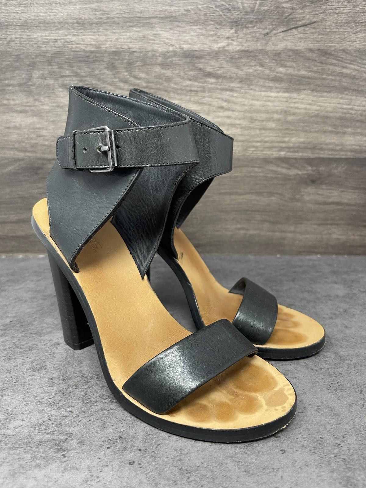 Vince Vince Shoes Womens Size 5 Nicole Black Leather Block Heel Size US 5 / IT 35 - 4 Thumbnail