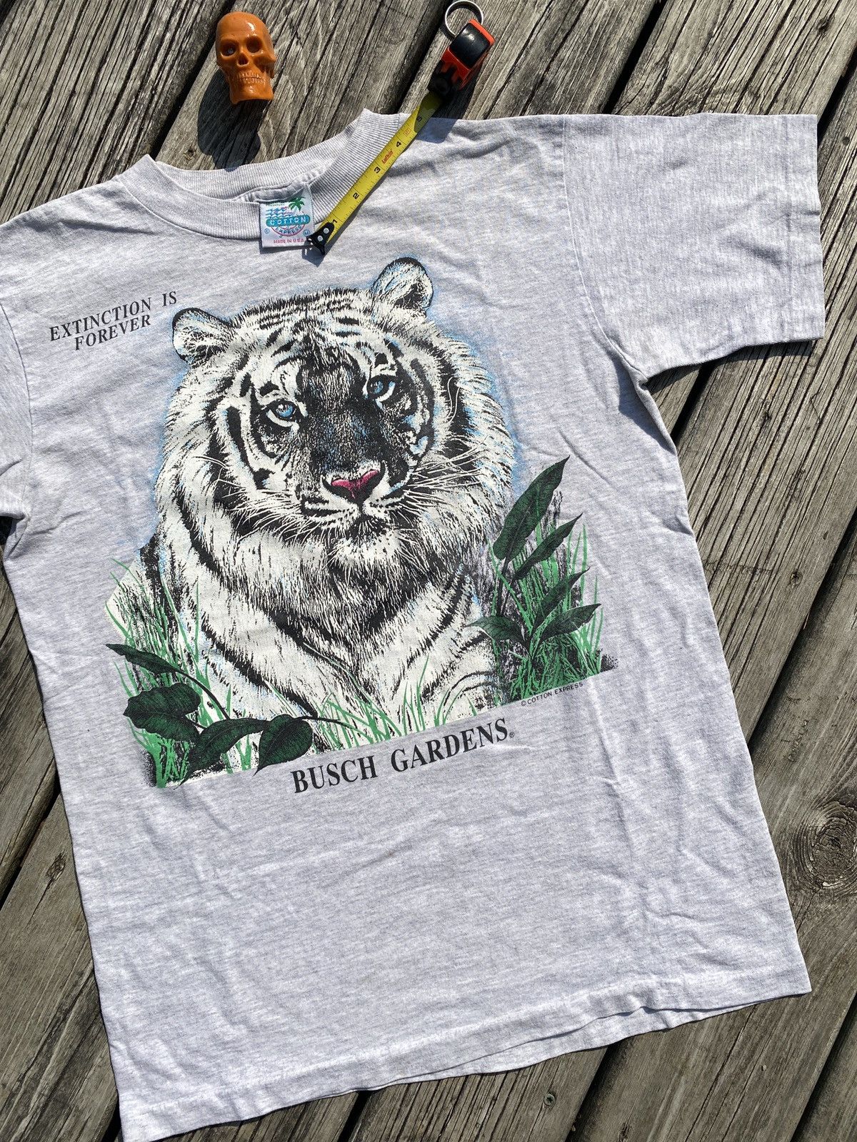 Vintage 90s Busch Gardens big cat white tiger art shirt sz M Size US M / EU 48-50 / 2 - 1 Thumbnail