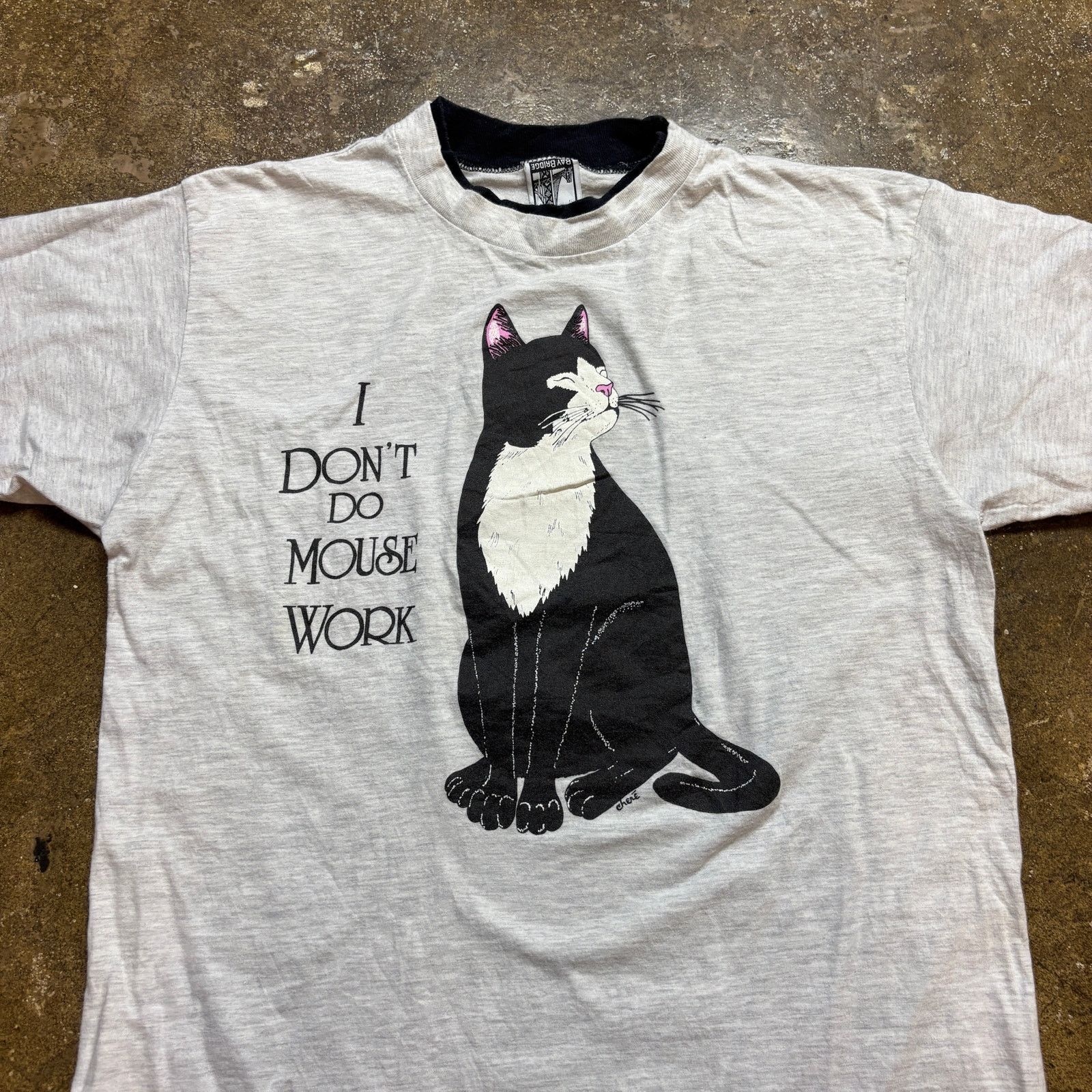 Vintage Vintage I Don't Do Mouse Work Funny Cat T Shirt Medium Humor Size US M / EU 48-50 / 2 - 2 Thumbnail