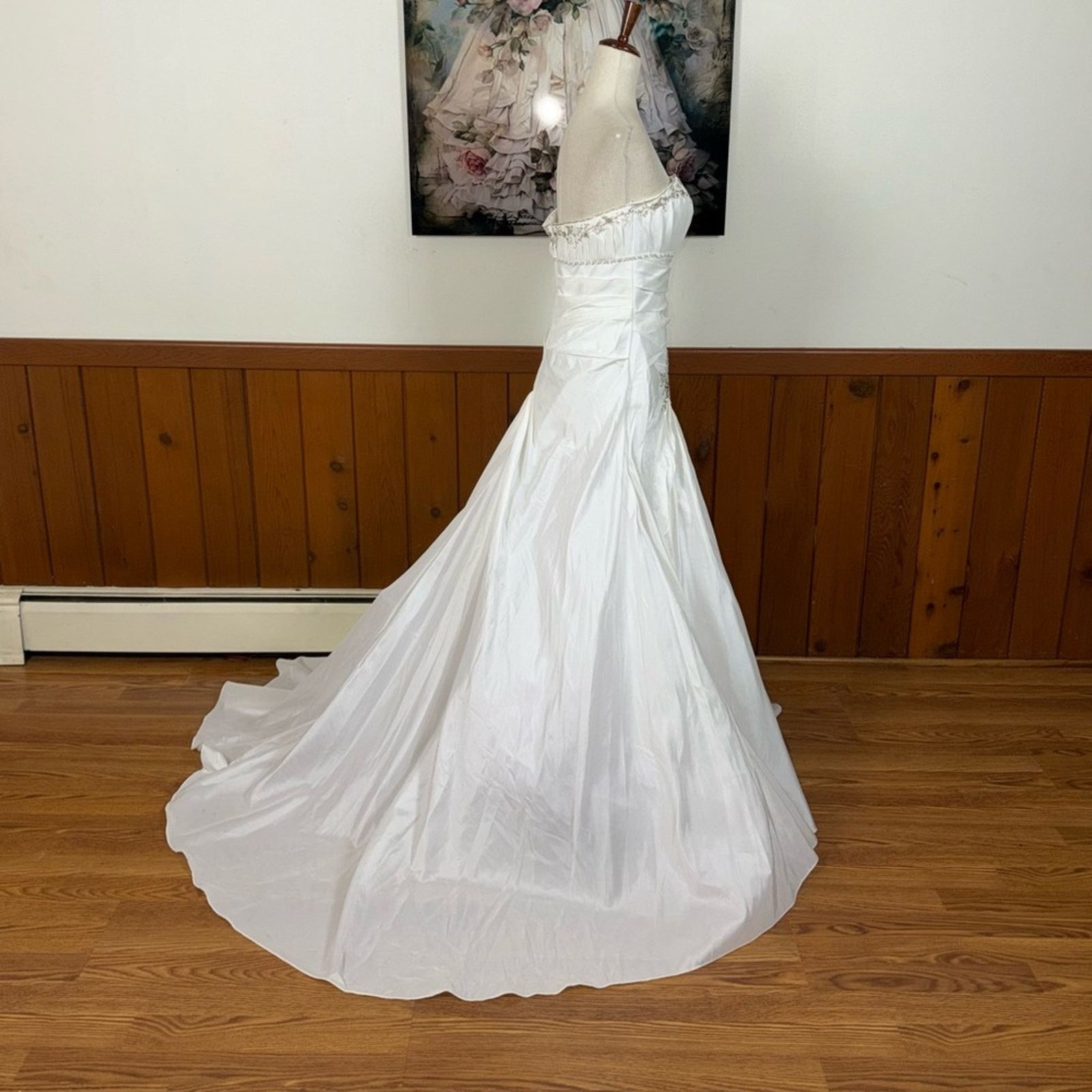 Other Beautiful New Vintage Y2K Cinderella Bridal Wedding Gown Size L / US 10 / IT 46 - 5 Thumbnail