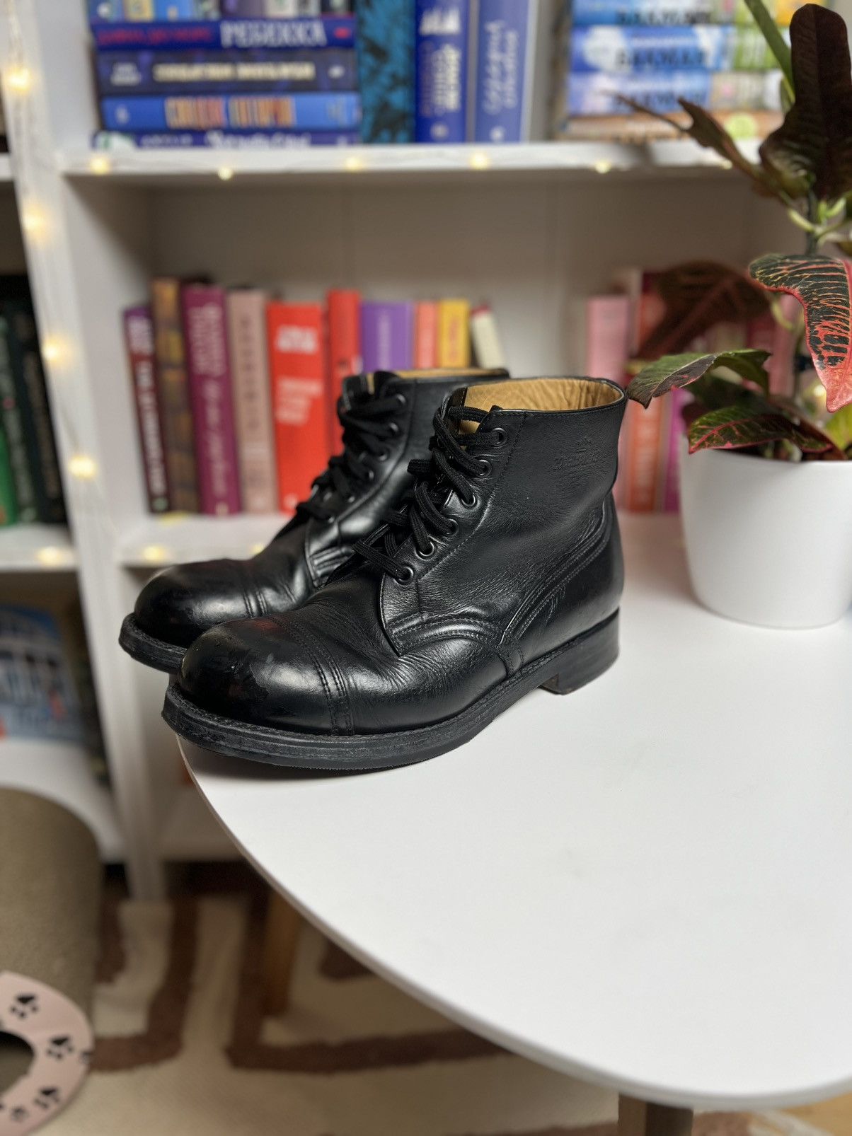 Vintage 20 HMAK 19 leather army boots Denmark vintage rare Size US 9 / EU 42 - 1 Thumbnail