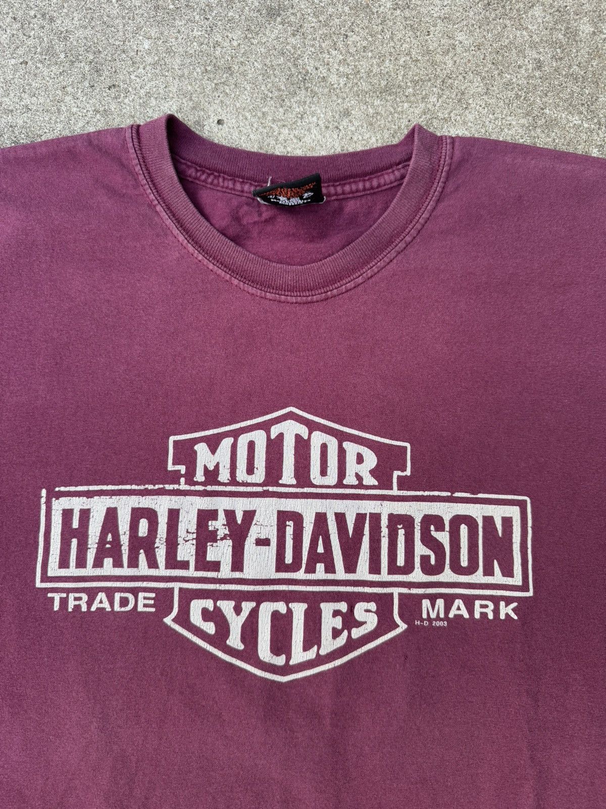 Harley Davidson × Vintage Vintage Y2k Harley Davidson Motorcycle Logo Faded Tee XL Size US XL / EU 56 / 4 - 4 Thumbnail