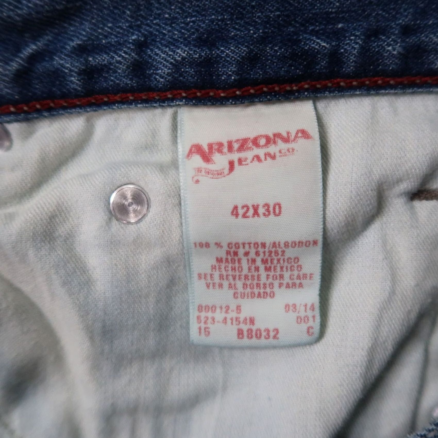 Vintage Arizona Jeans Bootscut Jeans Men's 42x30 Blue Denim 5-Pocket Logo Medium Wash Vintage? No. Size US 42 / EU 58 - 5 Thumbnail