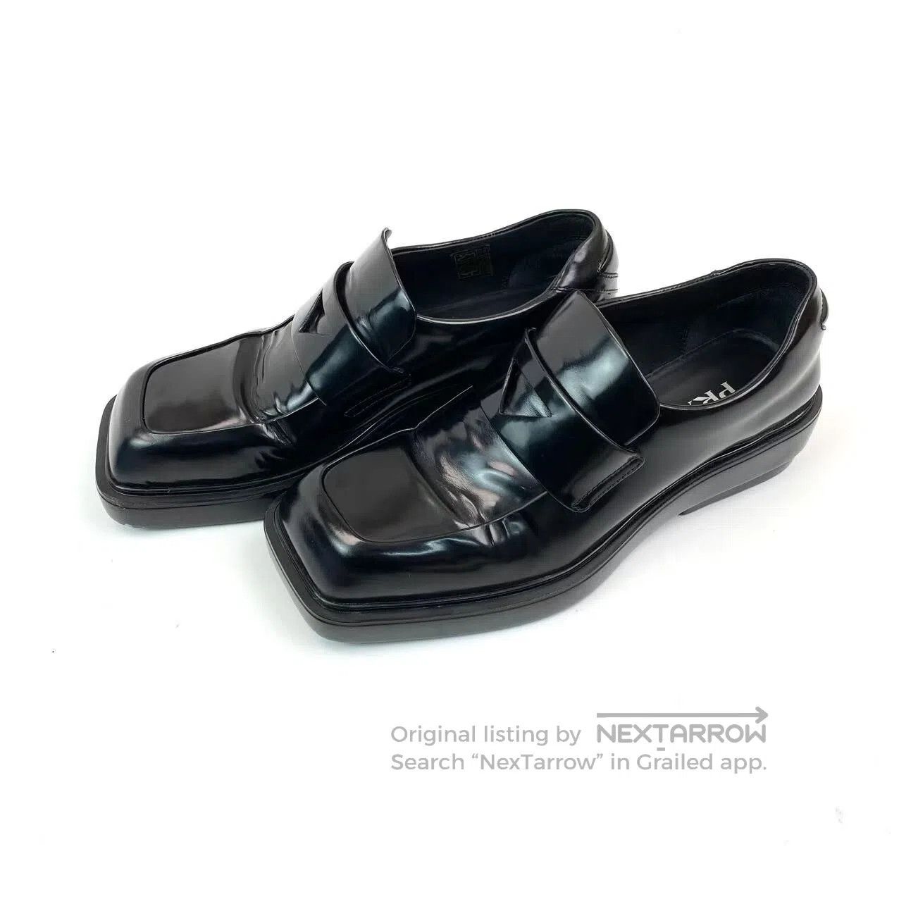Prada Prada 24SS square-toed triangle Derby loafers| Size US 6.5 / IT 36.5 - 1 Thumbnail