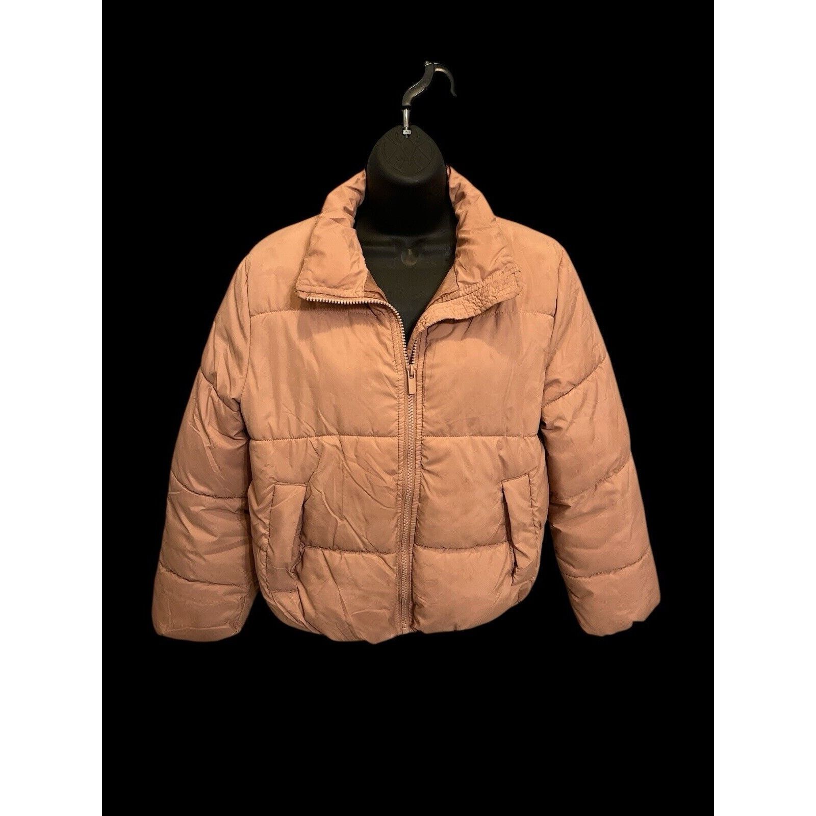 H&M Women’s Puffer H&M blush Pink Bomber Jacket Size S / US 4 / IT 40 - 1 Thumbnail