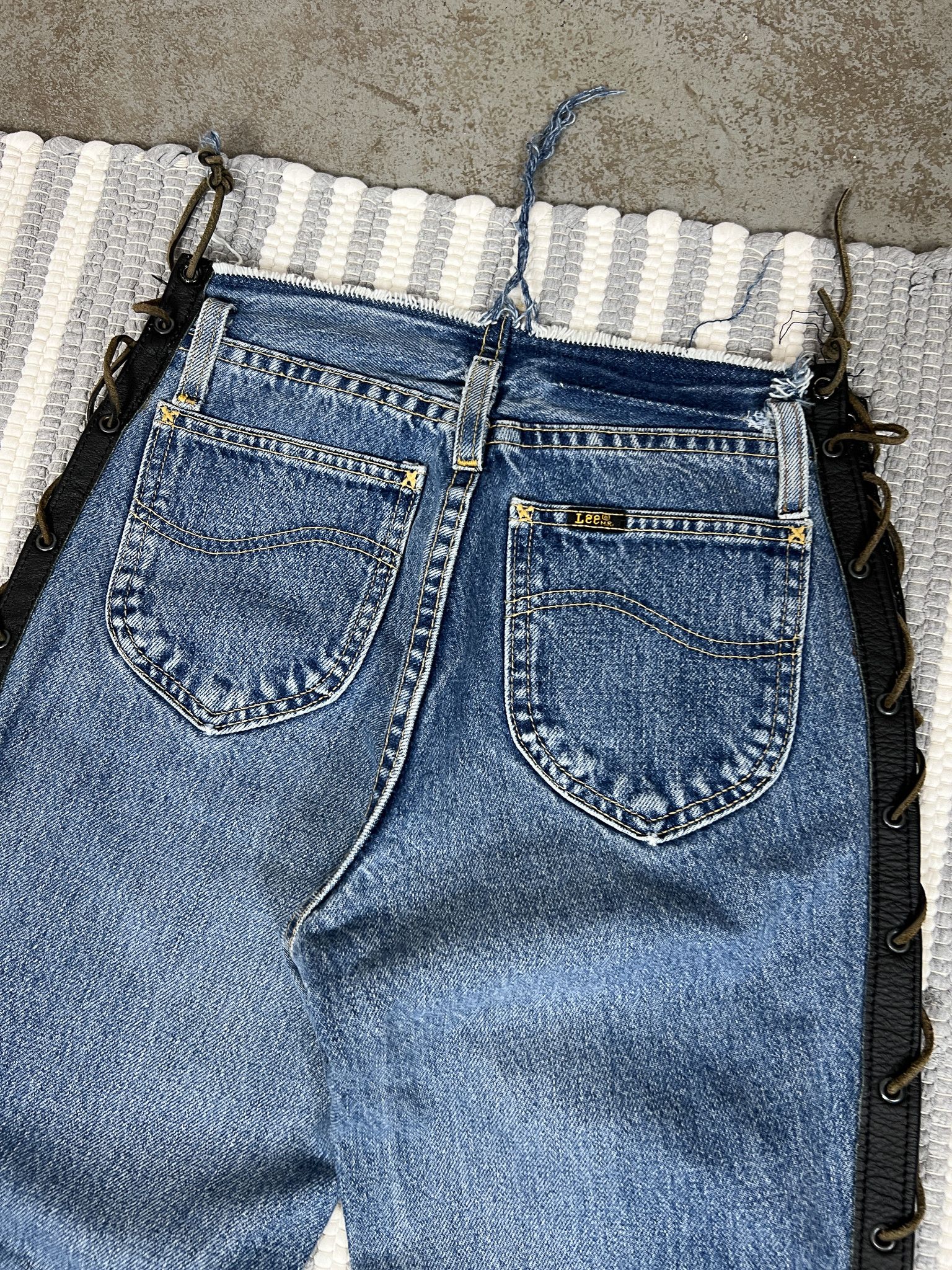 Lee Vintage Lee Biker Jeans Leather Pants Size 25" / US 0 / IT 36 - 4 Thumbnail