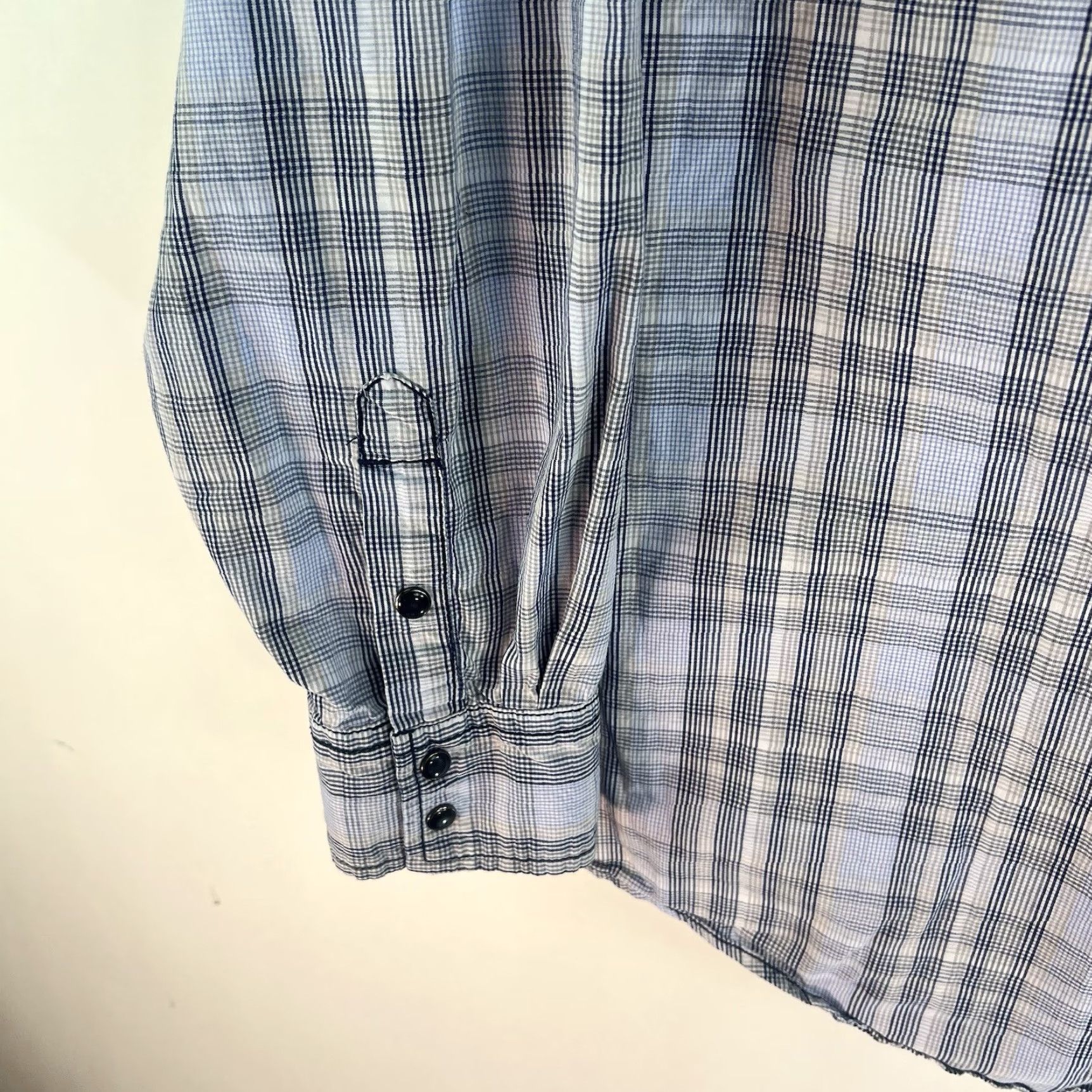 Vintage Cowboy Up Shirt Western Plaid Pearl-Snap Classic Fit Mens 2XL Blue Size US XXL / EU 58 / 5 - 4 Thumbnail