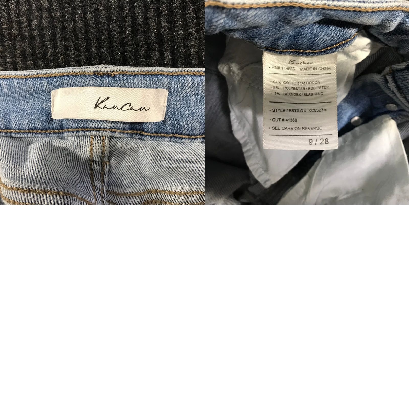 Vintage KanCan Womens High Rise Flare Jeans Light Wash Button Fly Distressed Boho 5-Pocket Denim Blues Women's Jeans Size 30" / US 8 / IT 44 - 8 Thumbnail