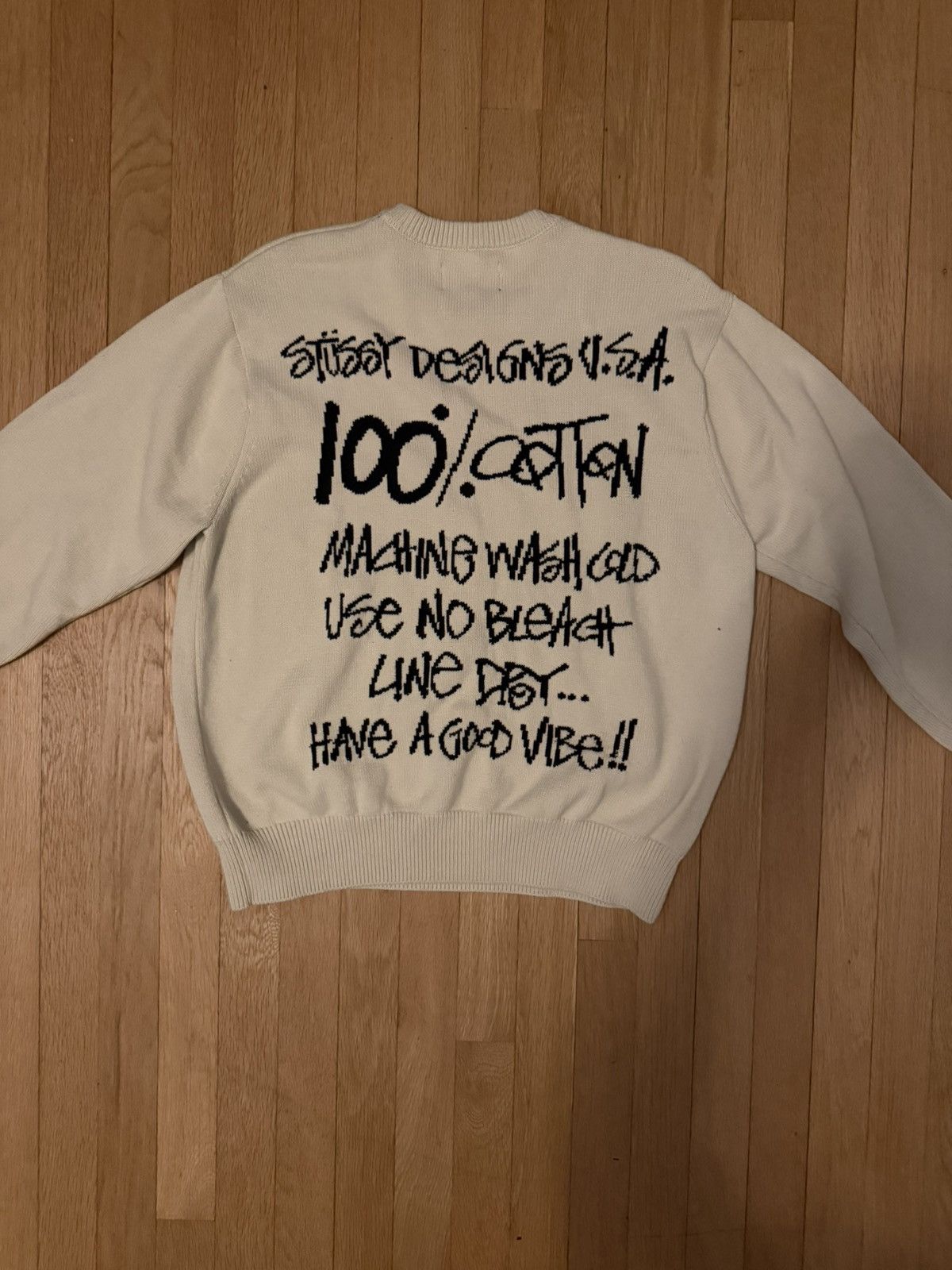 Stussy Stussy care label sweater Size US M / EU 48-50 / 2 - 2 Thumbnail