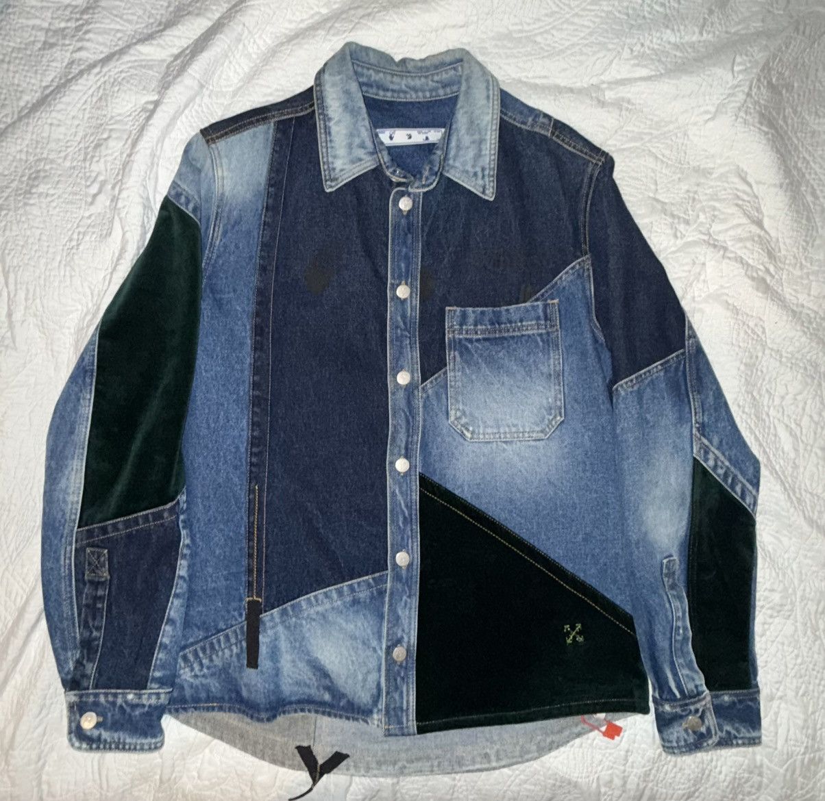 Off-White OFF WHITE denim patchwork jacket FALL/WINTER 2020 Collection Size US XL / EU 56 / 4 - 2 Thumbnail