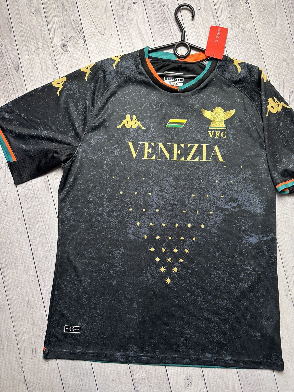 Kappa Vinezia FC soccer jersey kappa size L/XL black new ! Size US XL / EU 56 / 4 - 2 Thumbnail