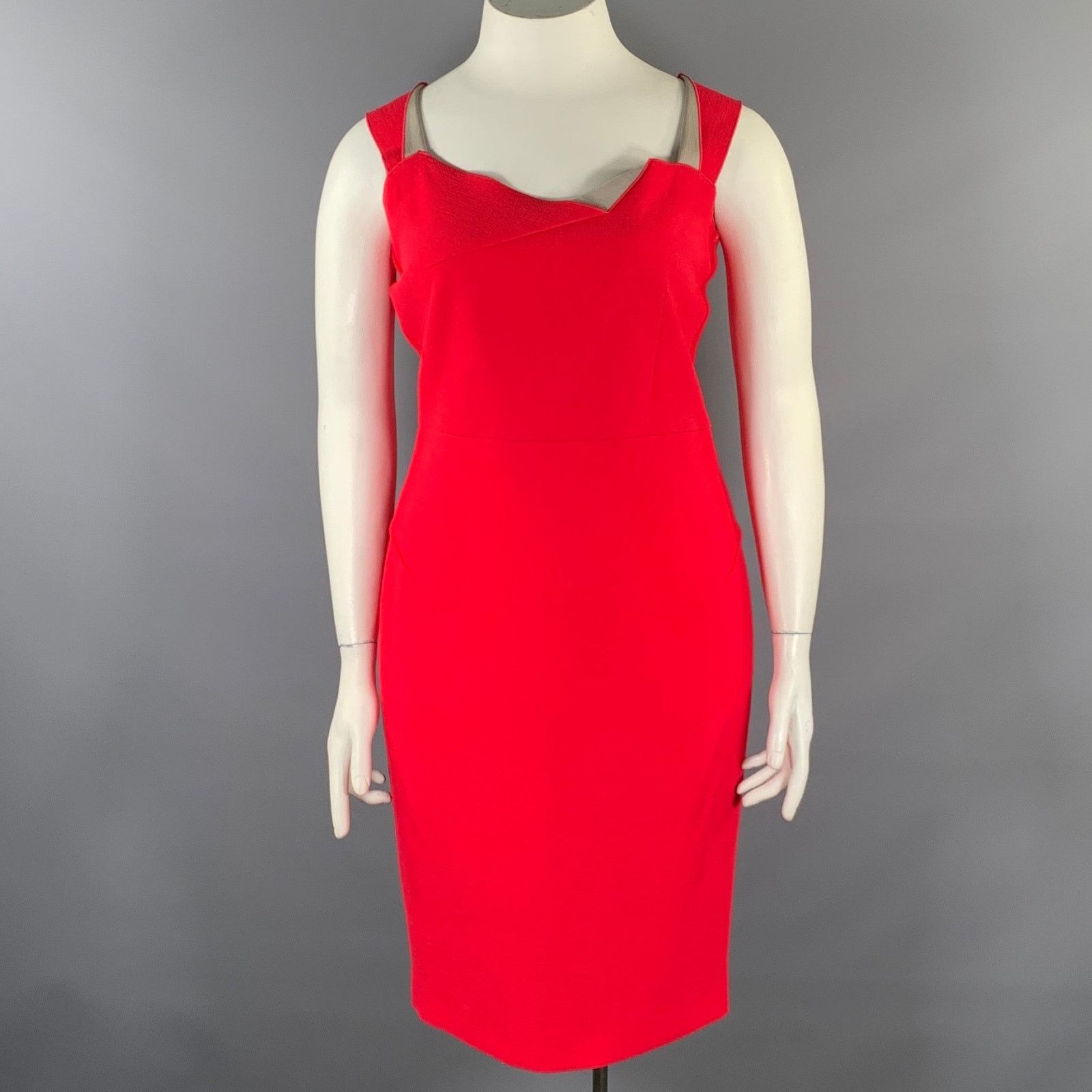 Roland Mouret ROLAND MOURET Size L Red Sheath Knee-Length Dress Size XL / US 12-14 / IT 48-50 - 1 Thumbnail
