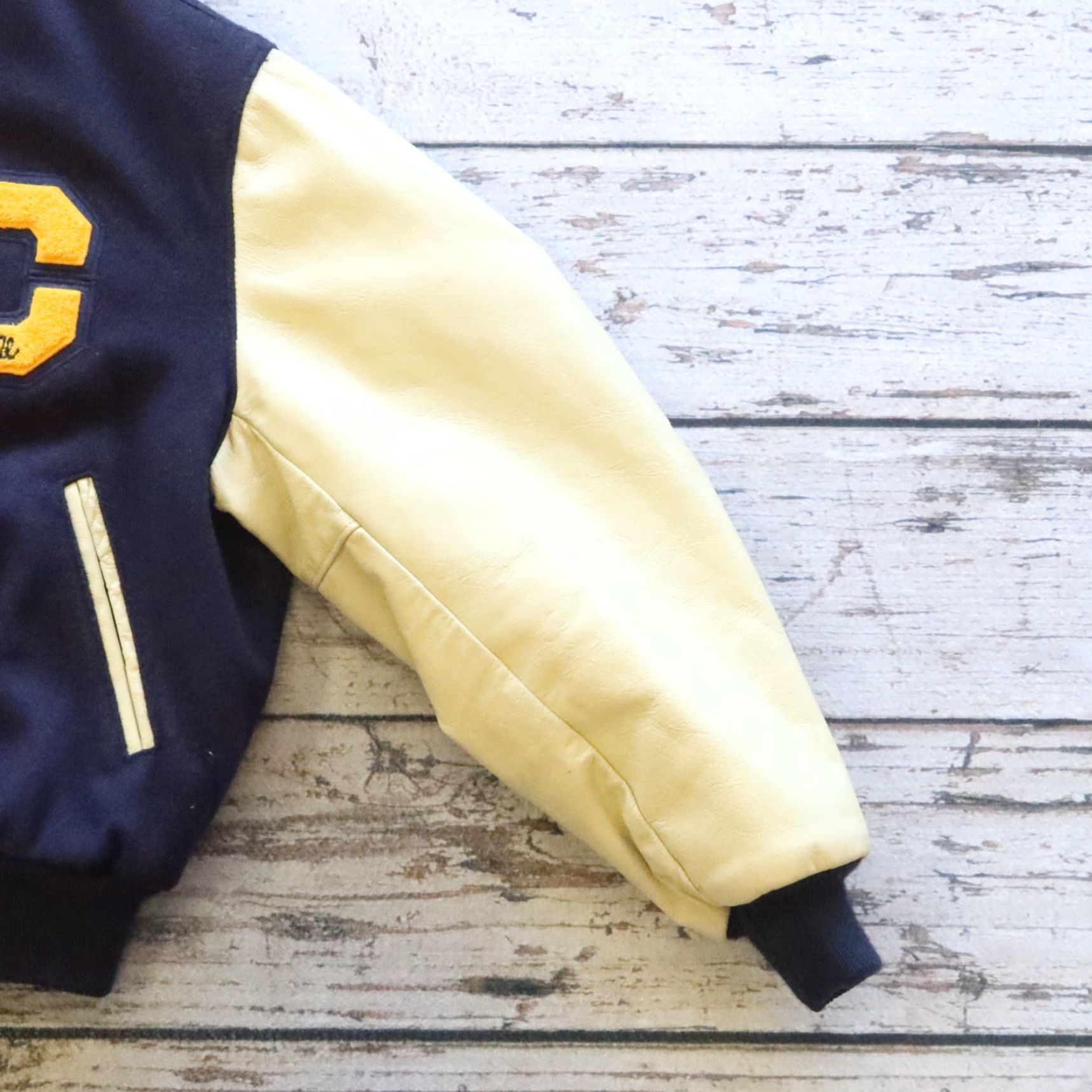 Golden Bear VINTAGE Golden Bear UC Berkeley Leather Wool Varsity Jacket XL Blue Mens Jacket Size US XL / EU 56 / 4 - 5 Thumbnail