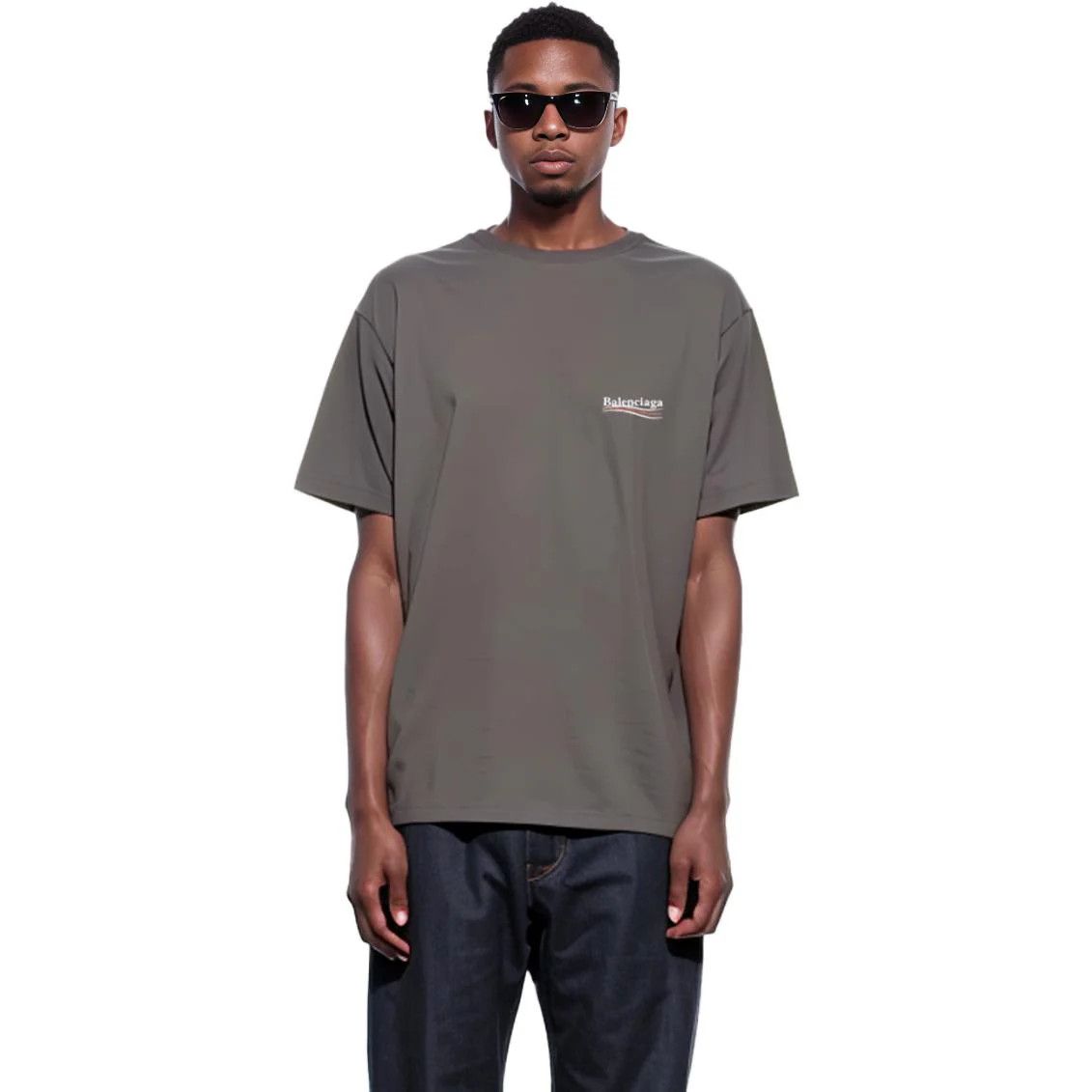 Balenciaga o1la1rc1a0226 Political Campaign T-Shirt Large Fit In Grey Size US XS / EU 42 / 0 - 3 Thumbnail